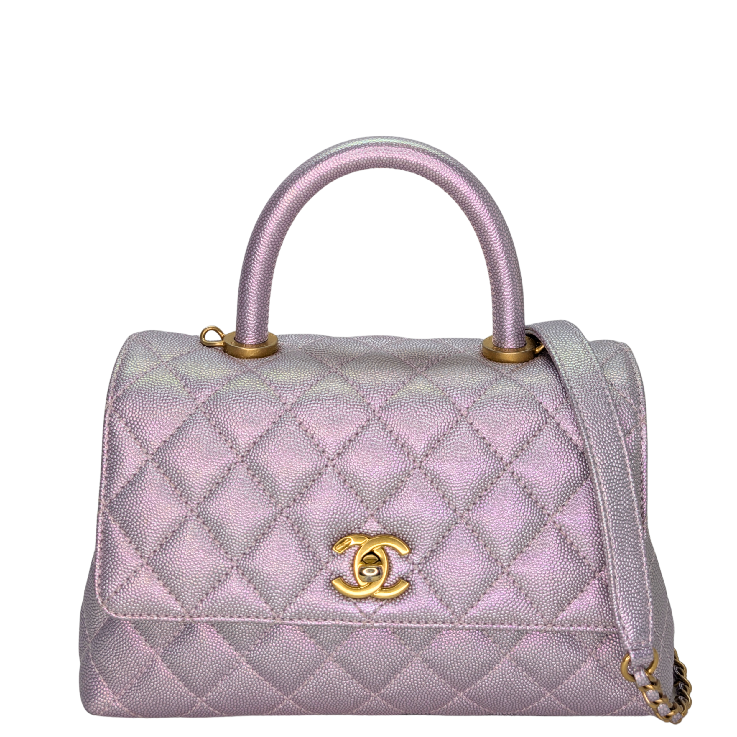 Second-hand Chanel top handle bag at Lost Designer