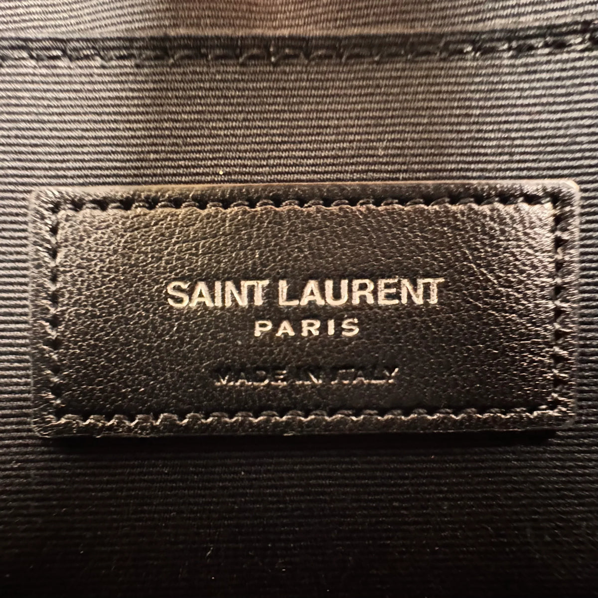 Saint Laurent Raffia Calfskin Rive Gauche Zipped Pouch - Lost Designer