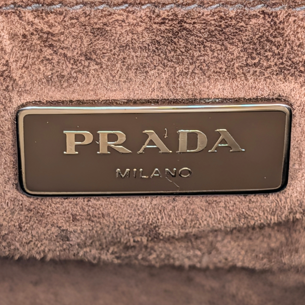 Prada Glace Tote Bag Brown