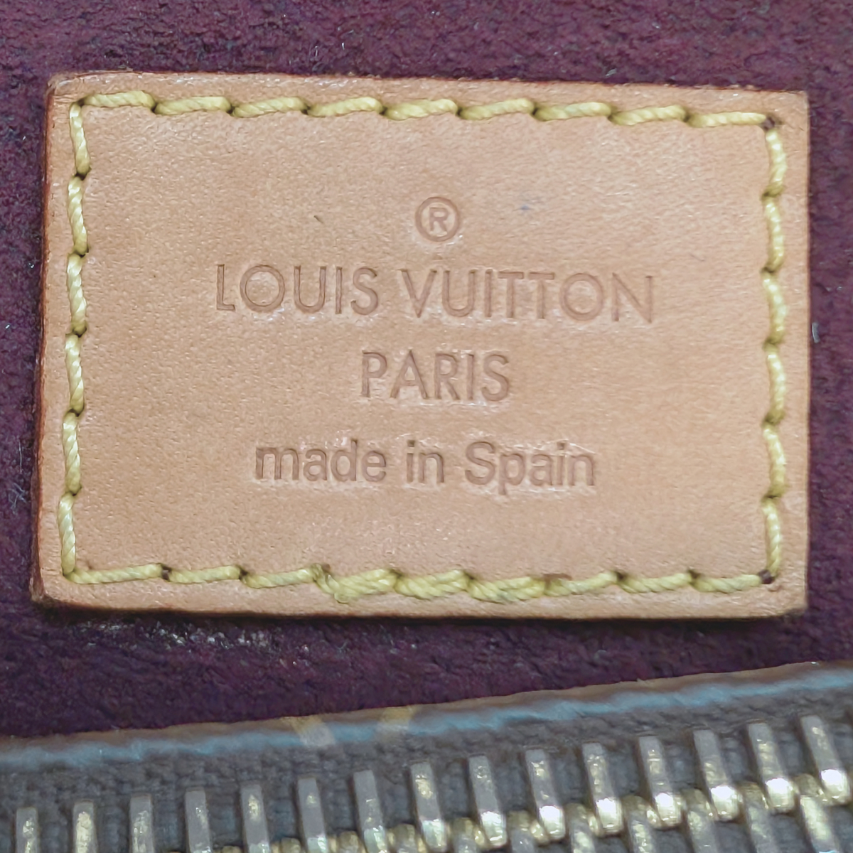 Louis Vuitton Monogram Montaigne MM Handbag Shoulder Bag Brown