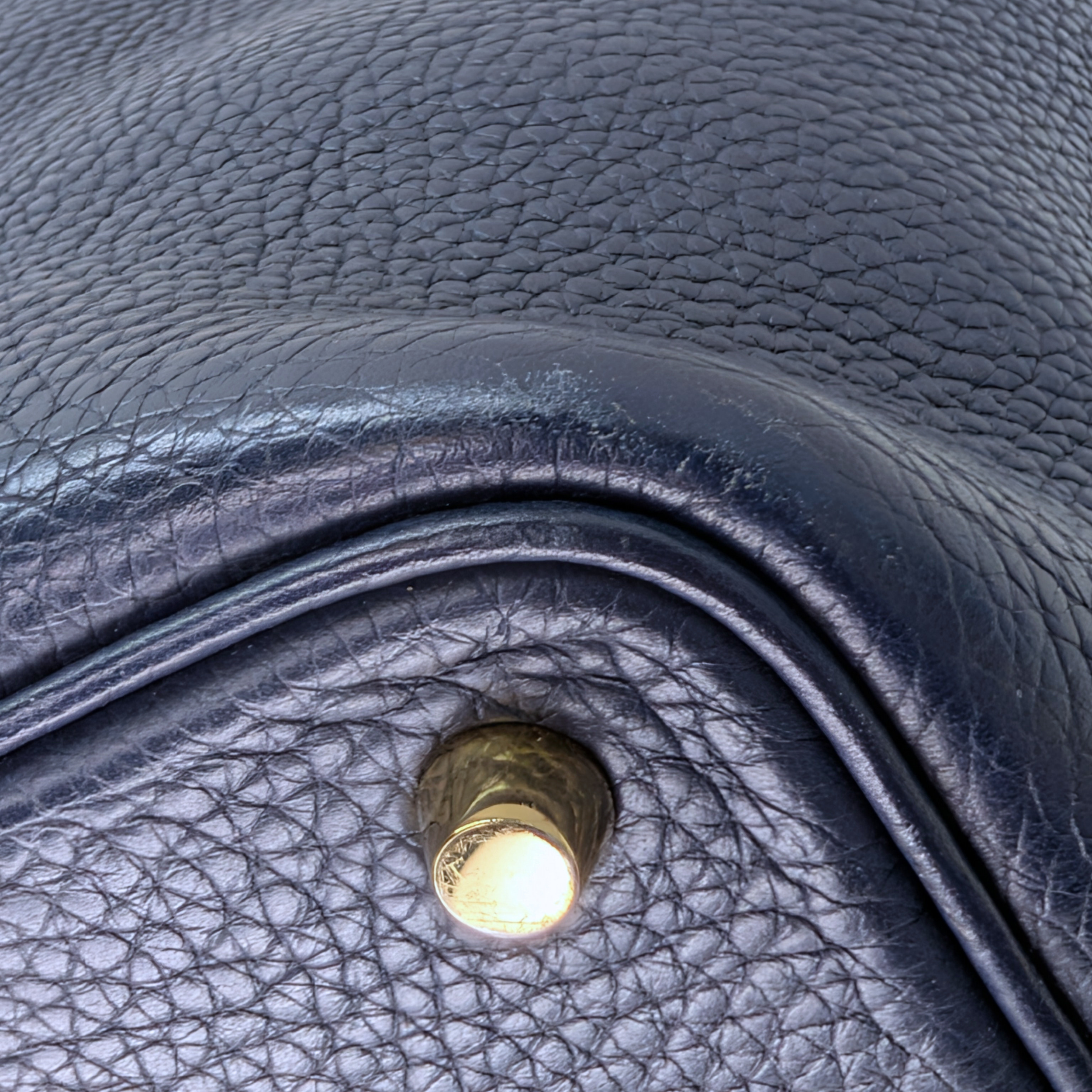 Hermes Picotin 18 Clemence Dark Blue GHW Stamp B