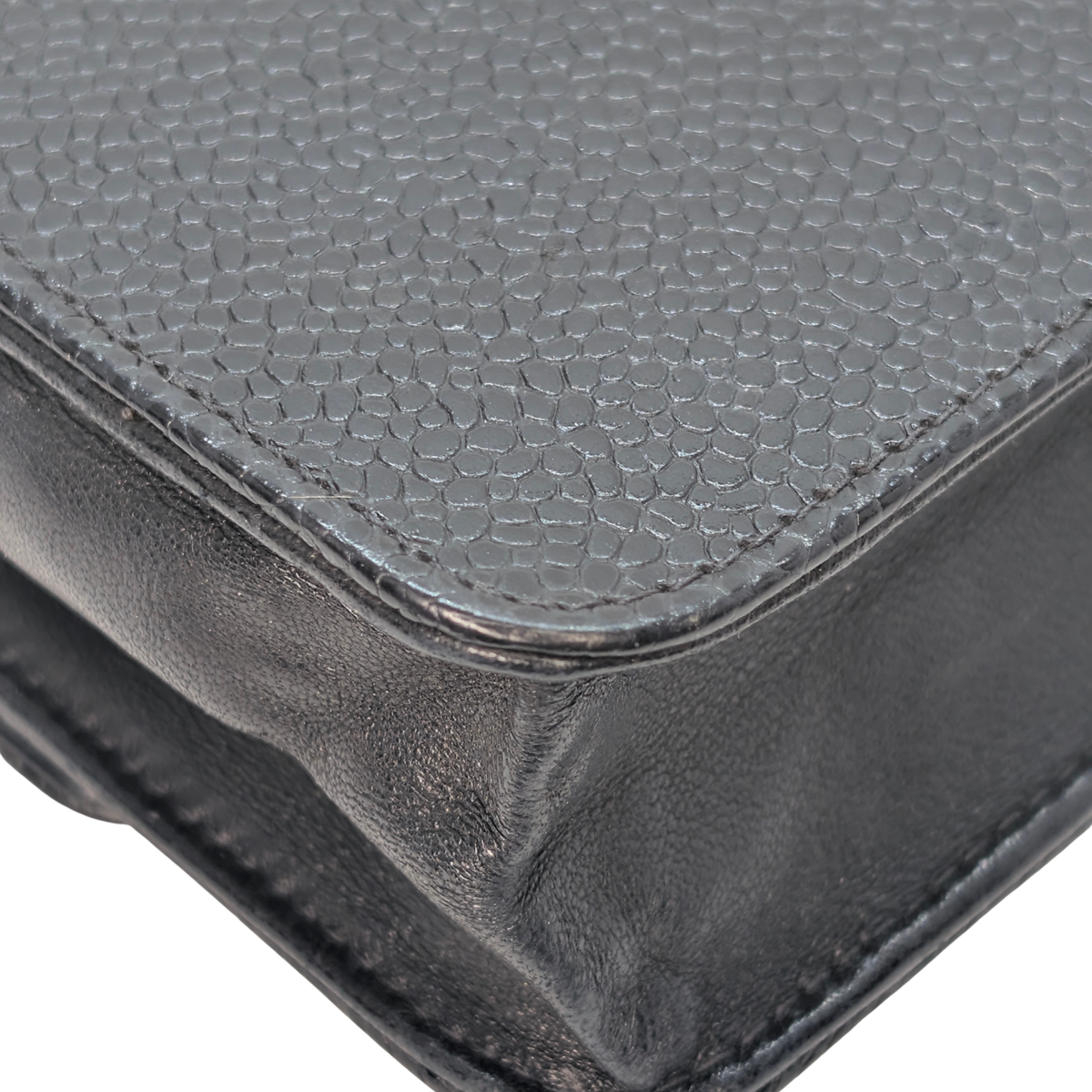 Chanel Caviar Timeless CC Wallet On Chain WOC Black