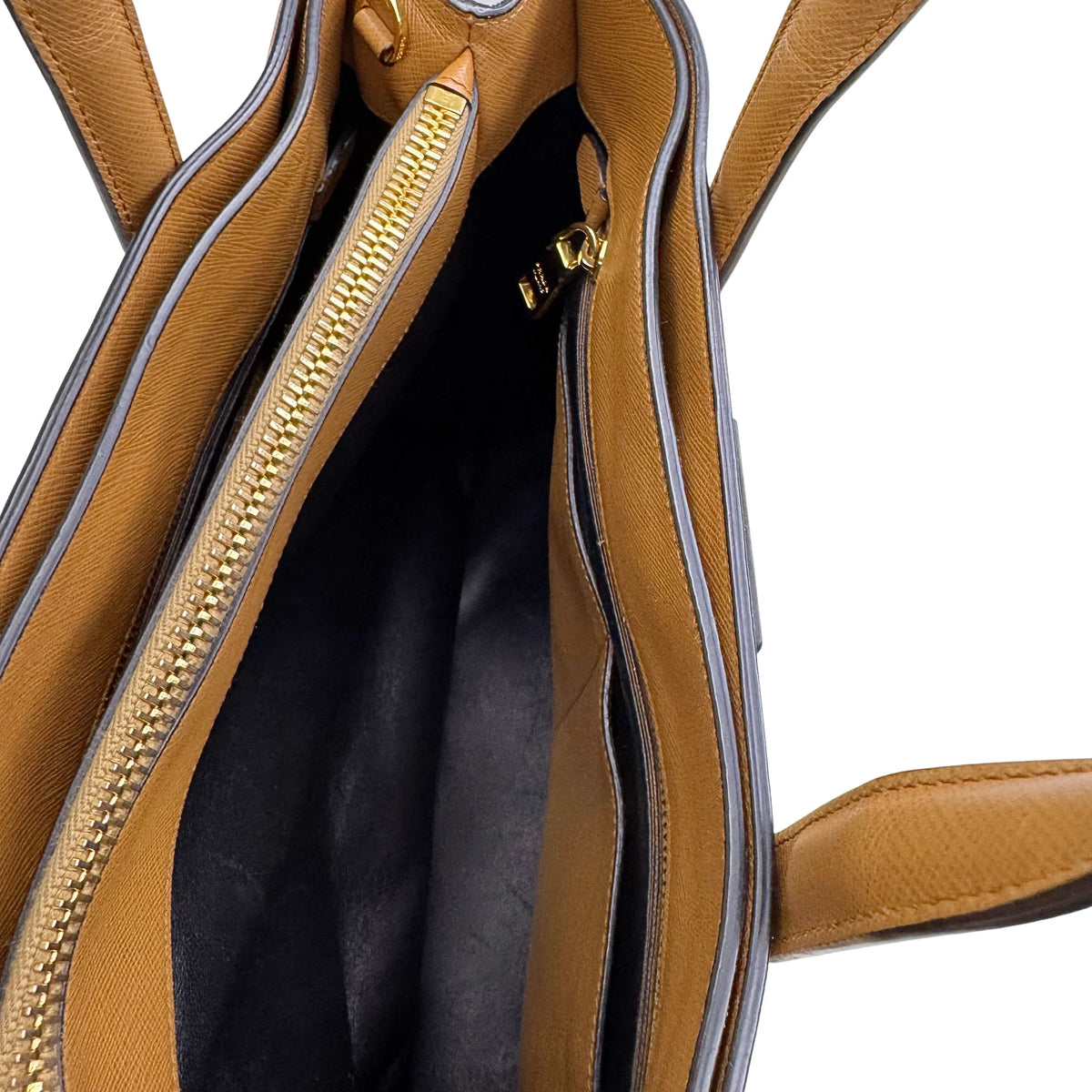 Prada Saffiano Handbag Leather Brown - Lost Designer