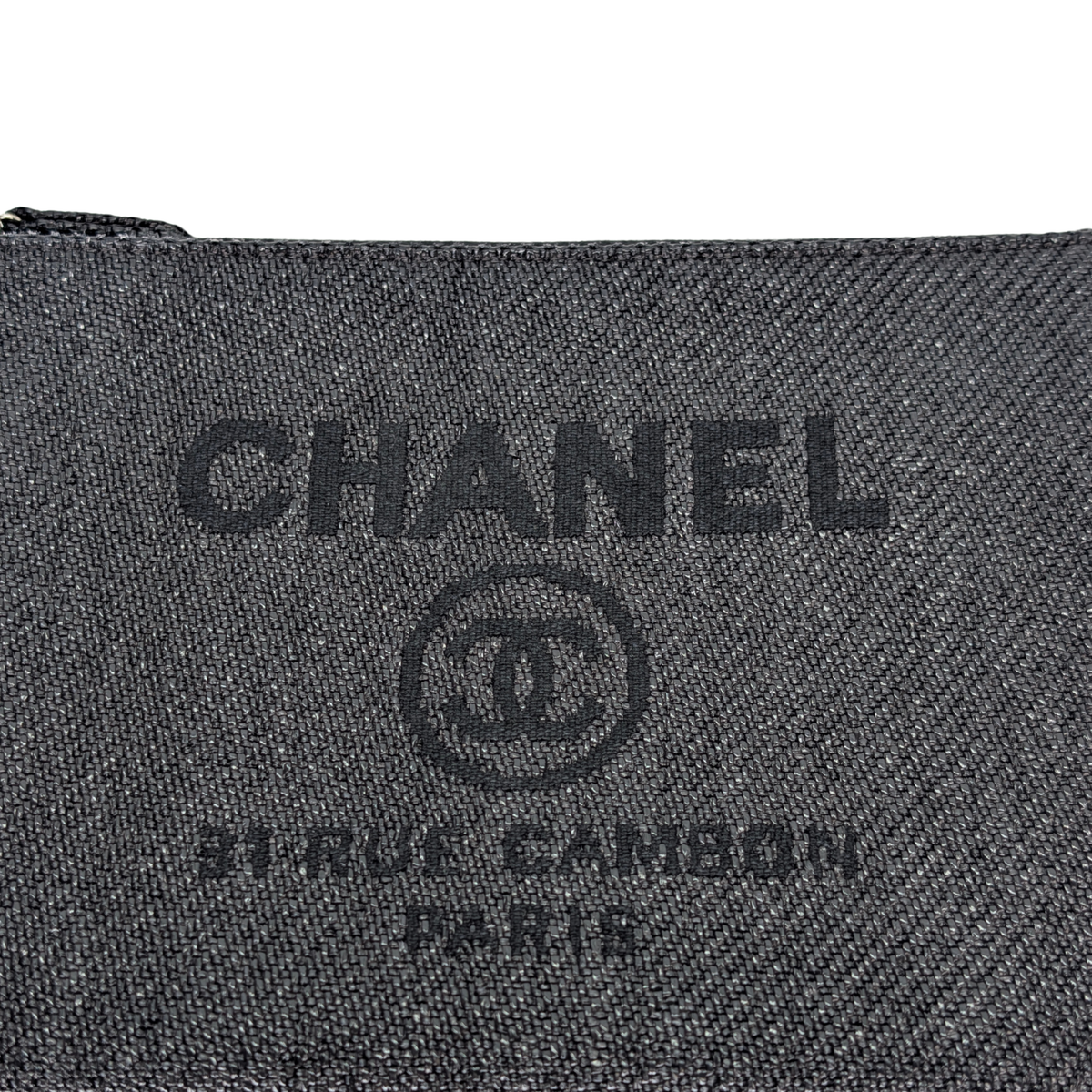 Chanel Deauville Line Case Clutch Canvas Bag