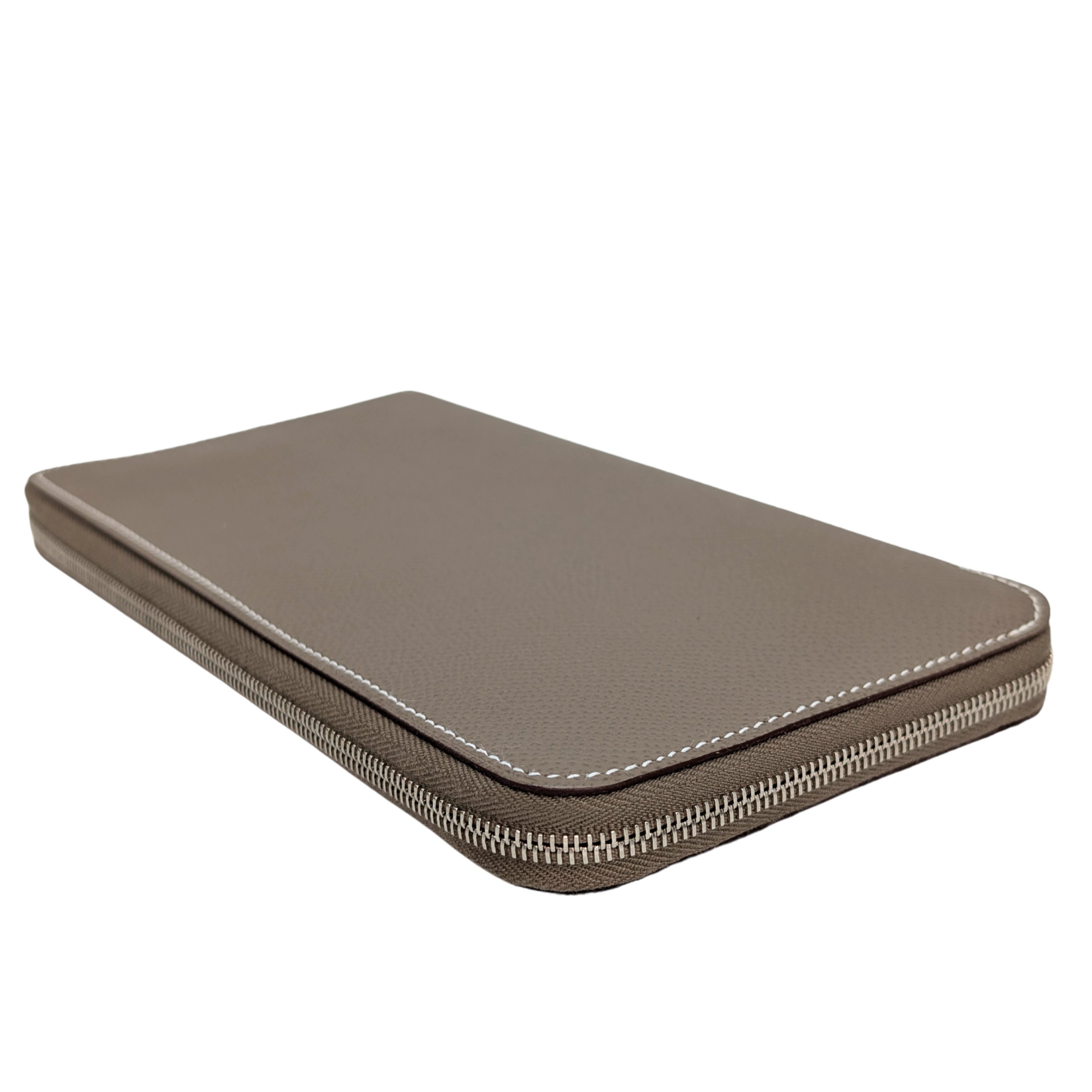 Hermes Silk'In Classique long wallet Epsom étoupe