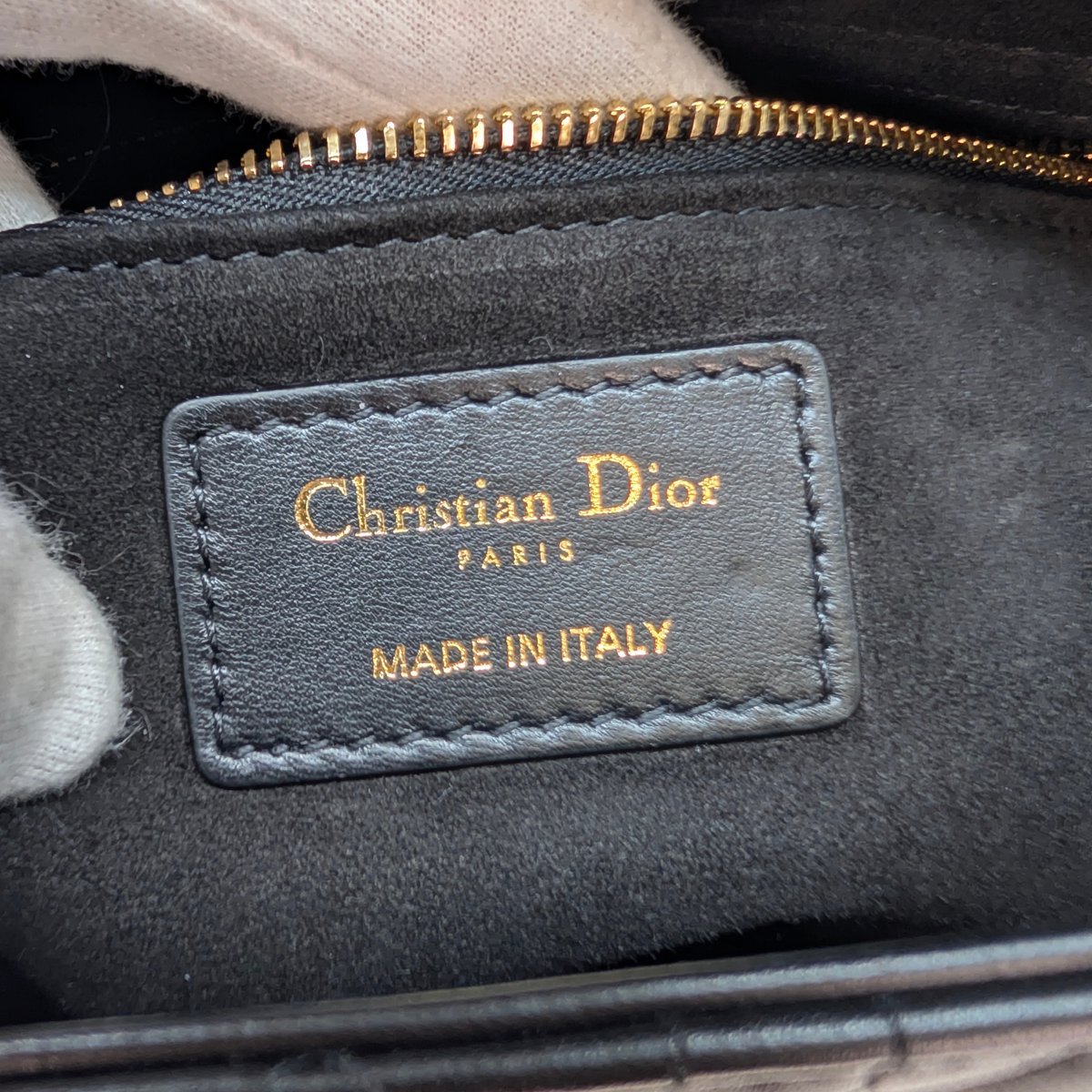 Dior Medium Lady Dior Cannage Bag Black