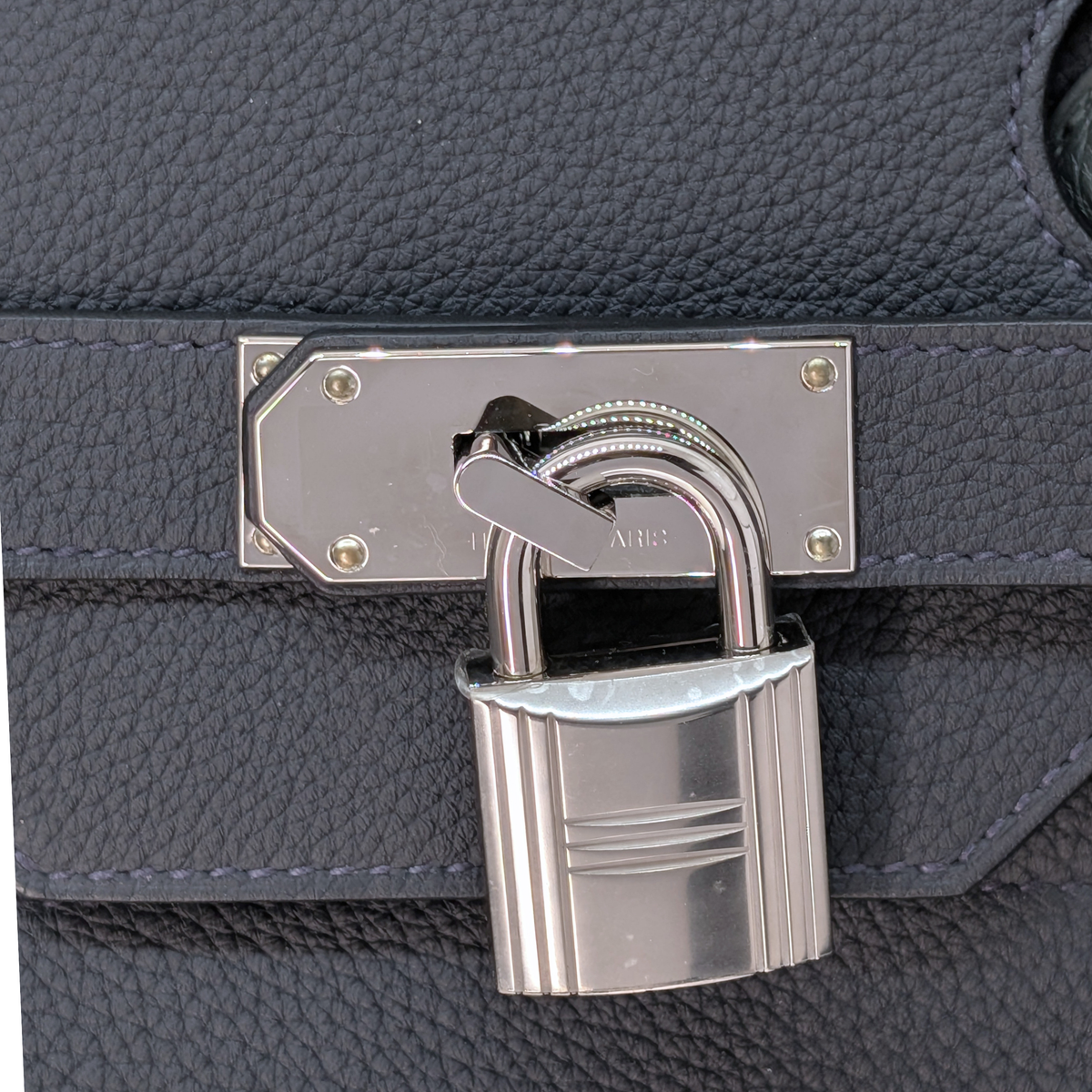 Hermes Hac Birkin 40 Togo SHW Stamp B Bleu Nuit