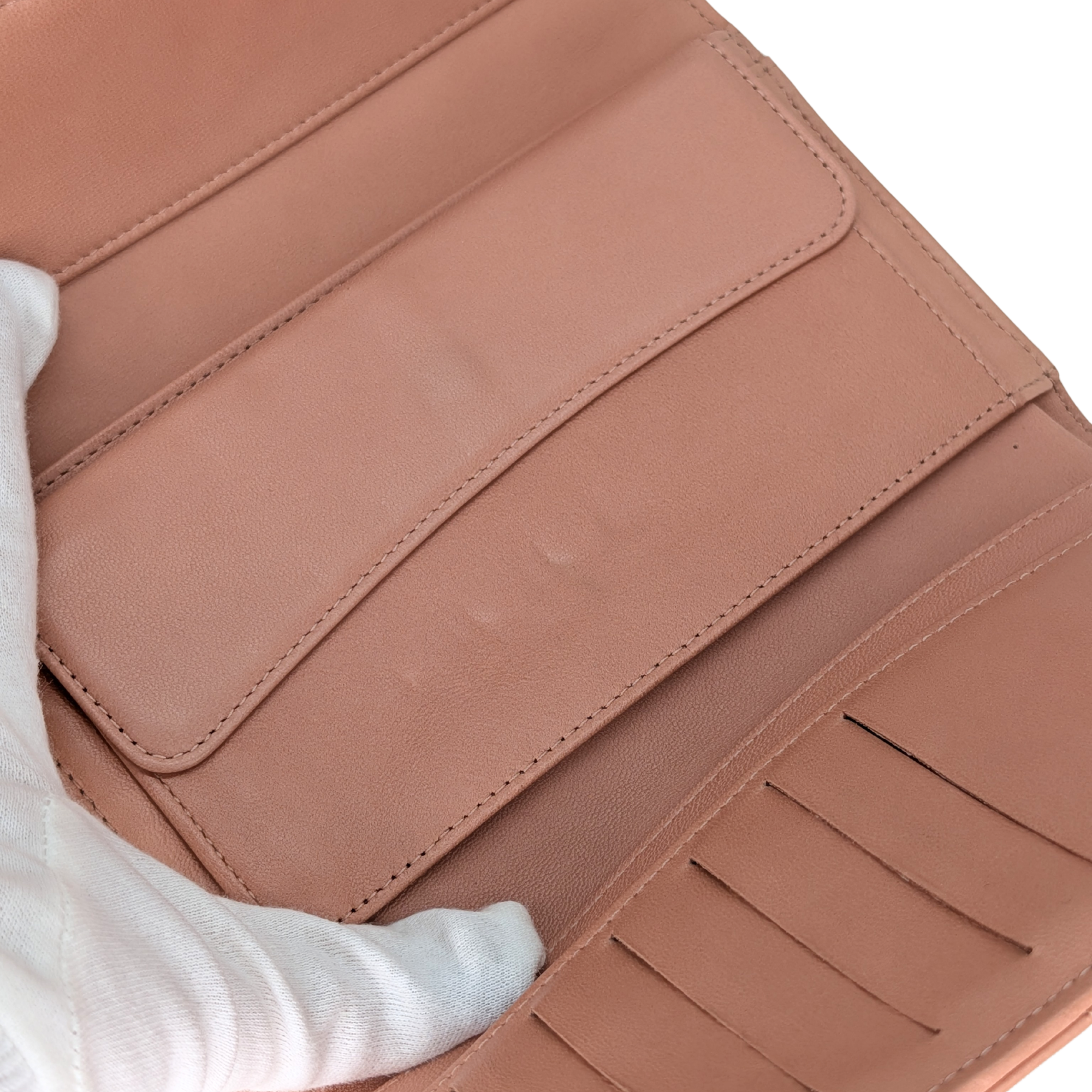 Chanel CC Flap Long Wallet Peach
