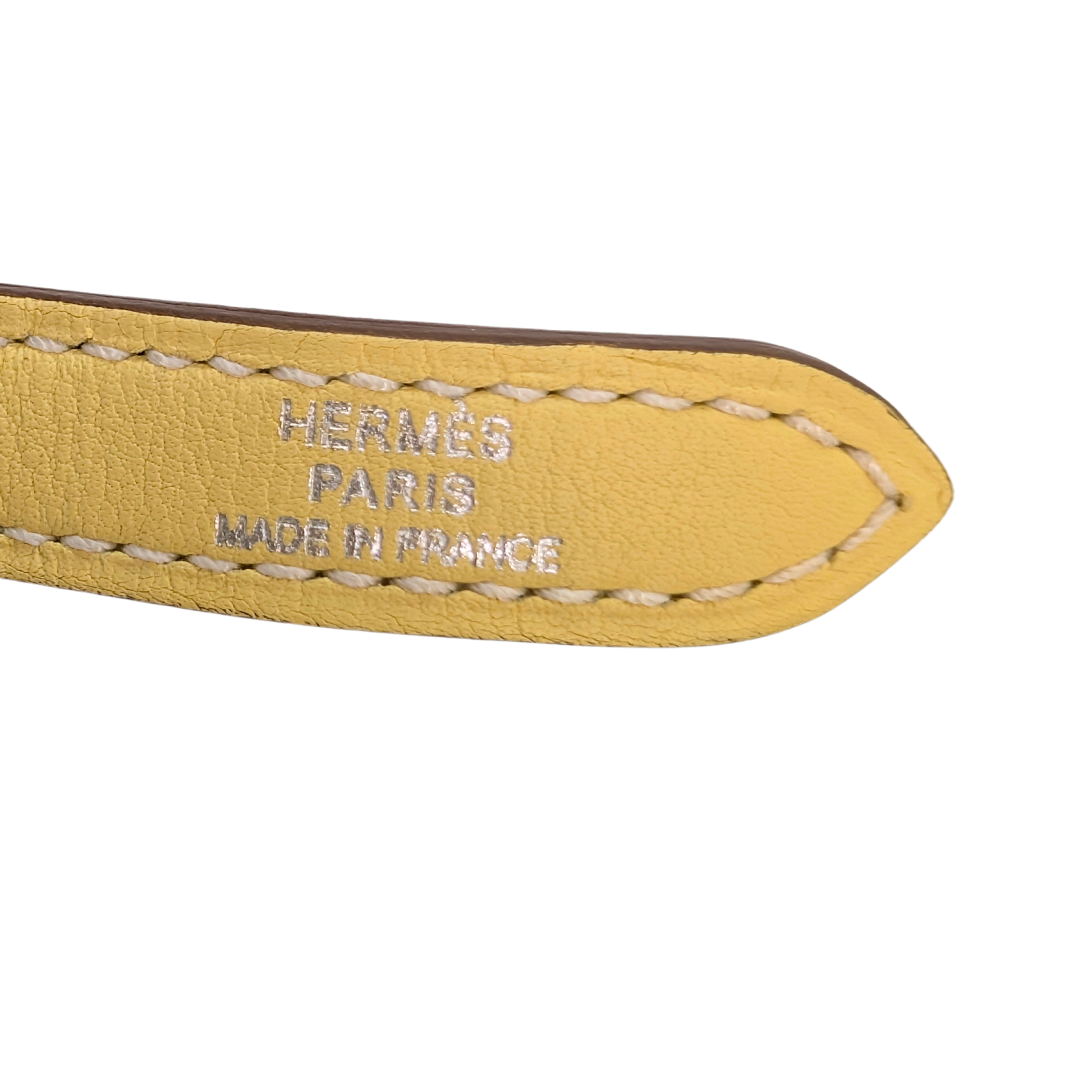 Hermes Mini Halzan 22 Swift Jaune Poussin SHW ختم X