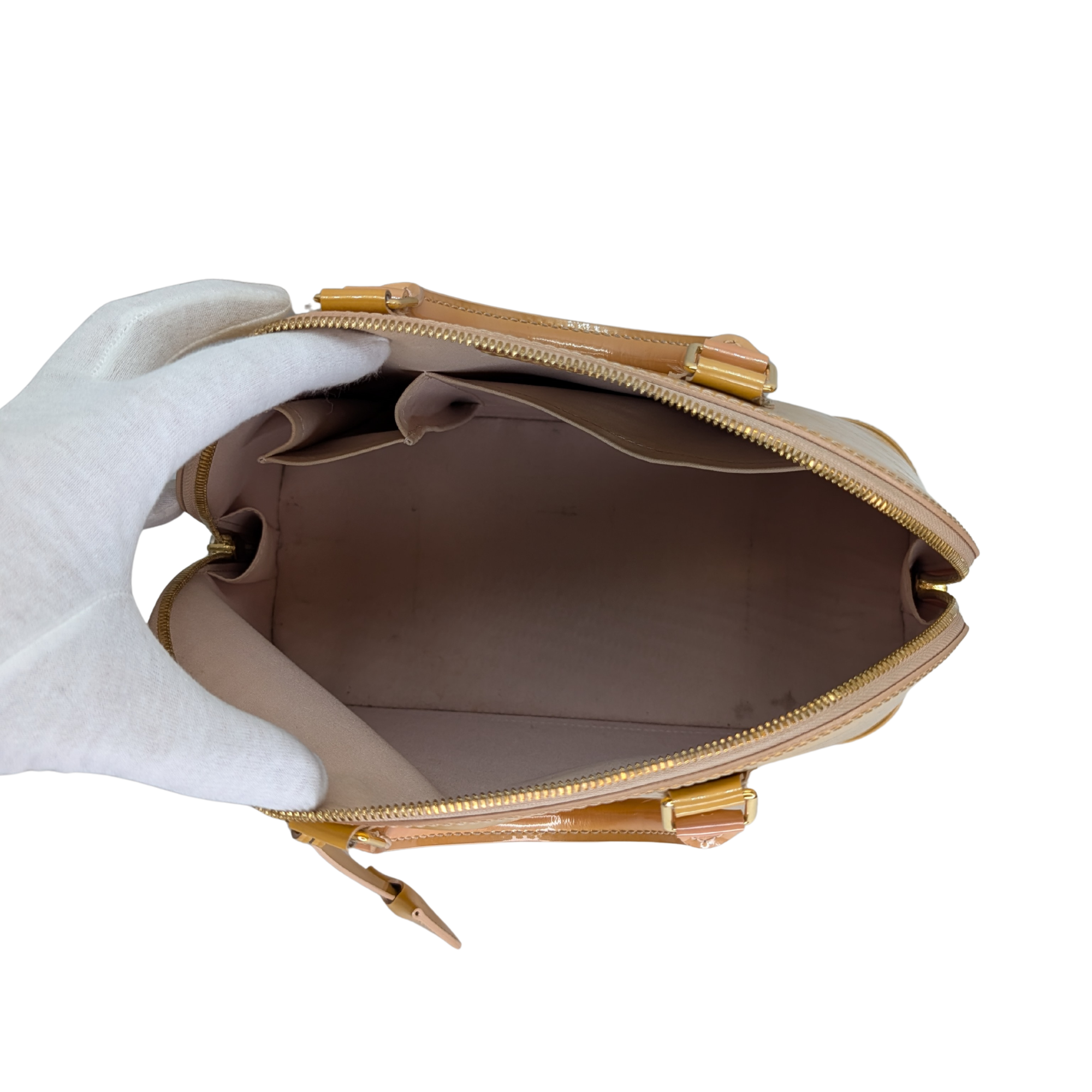 Louis Vuitton Alma Vernis PM Bag Yellow