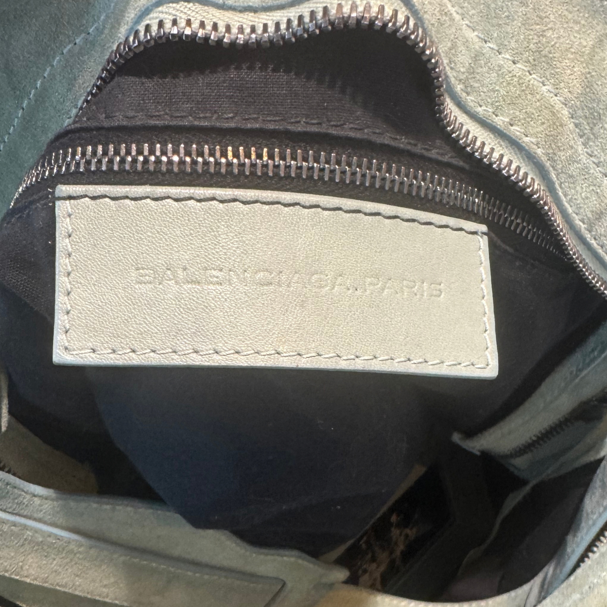 Balenciaga Motorcycle City Bag Suede Leather Pastel Green
