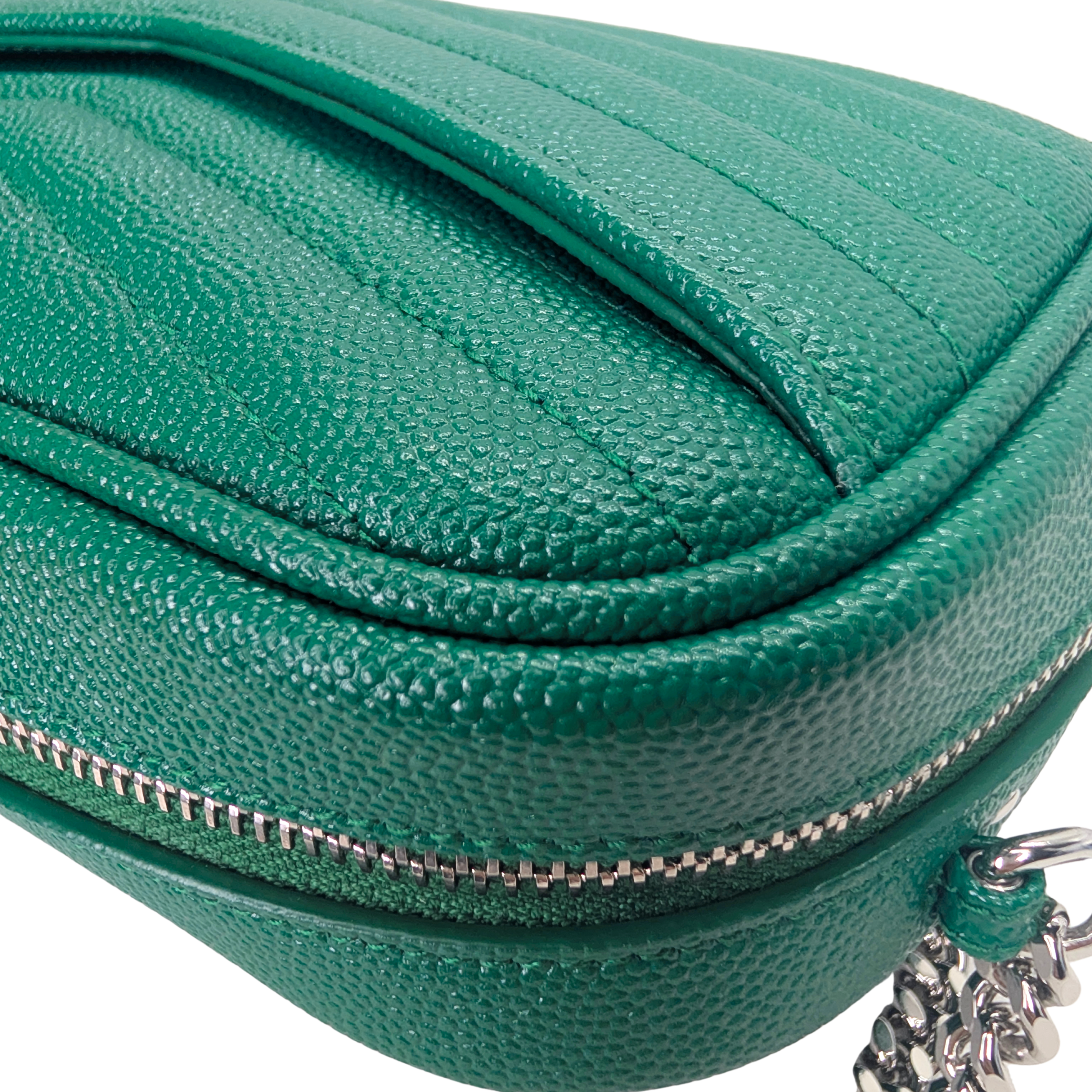 Saint Laurent Mini Lou Camera Bag Green