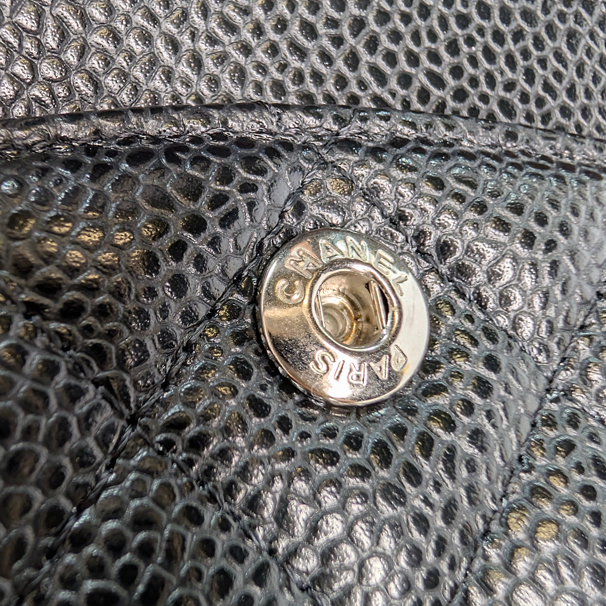 Chanel Classic Double Flap Caviar Black SHW Microchipped