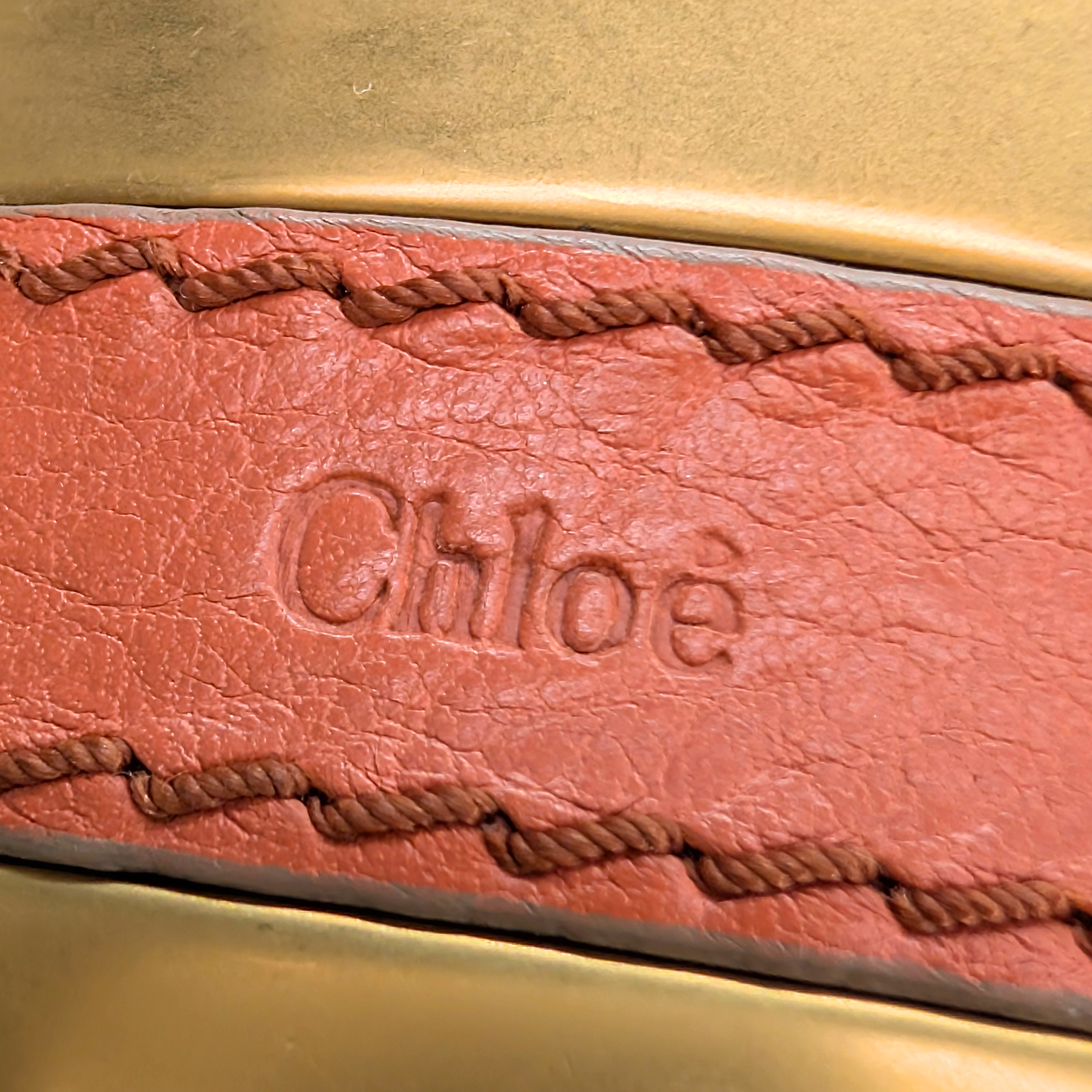 Chloe Paddington Mini Shoulder Bag Leather Coral