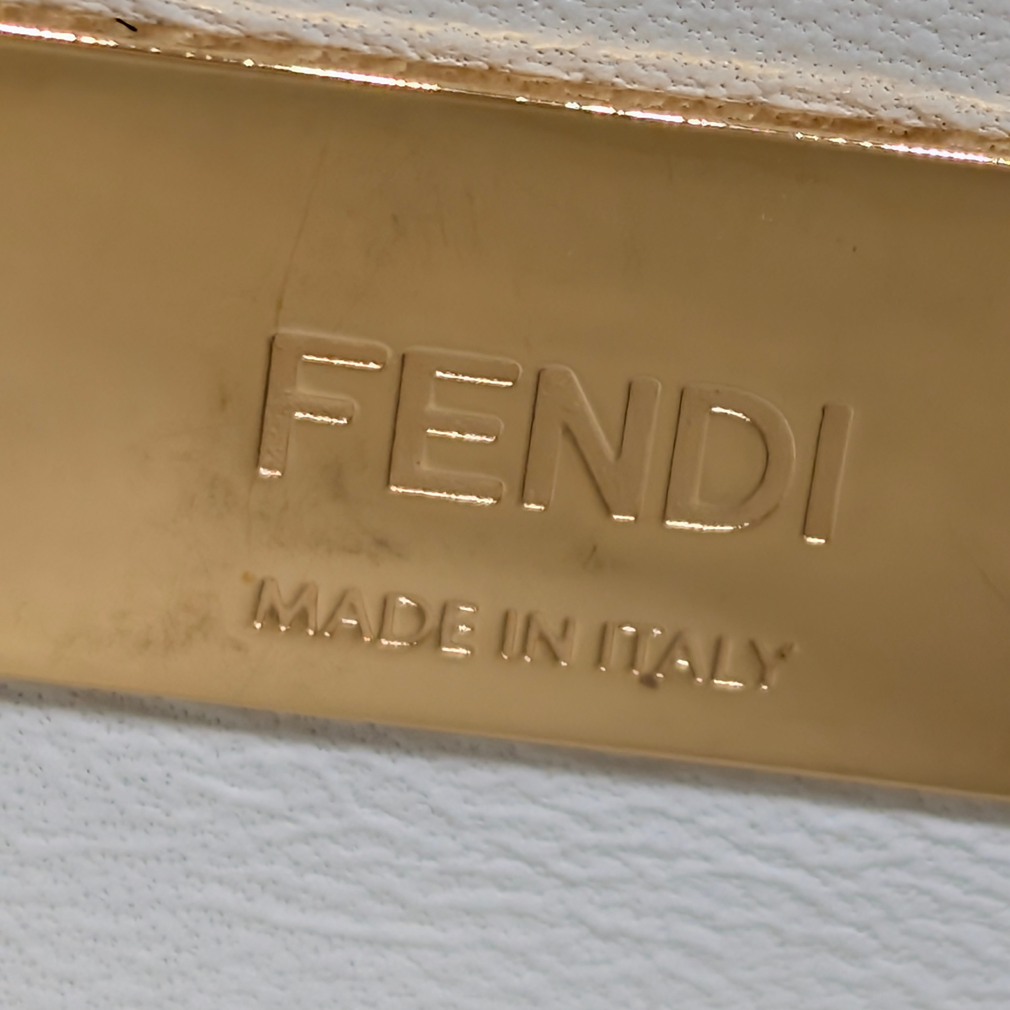 Fendi Peekaboo Click Handbag White