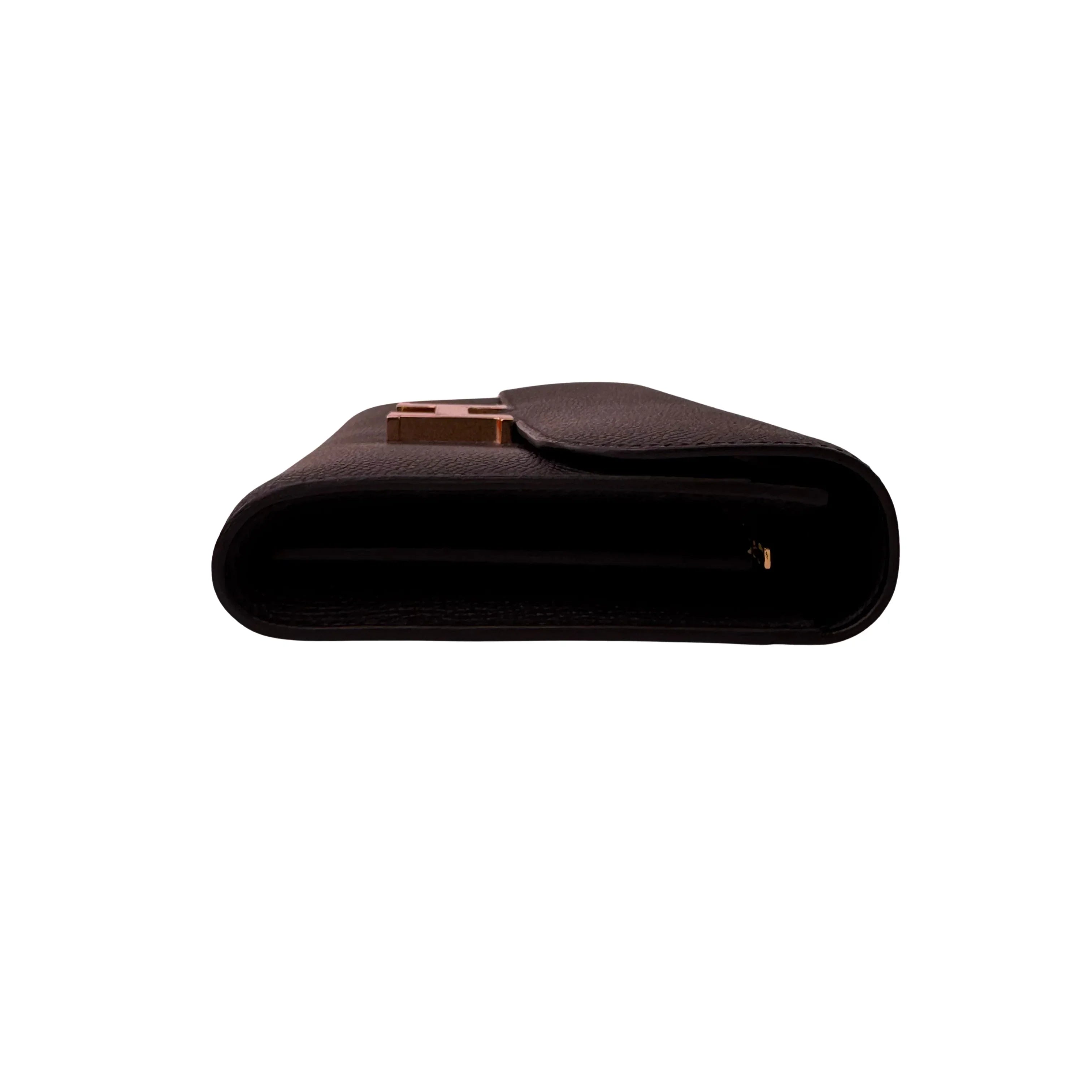 Hermes Epsom Constance To Go Black Wallet Crossbody Bag - Lost Designer