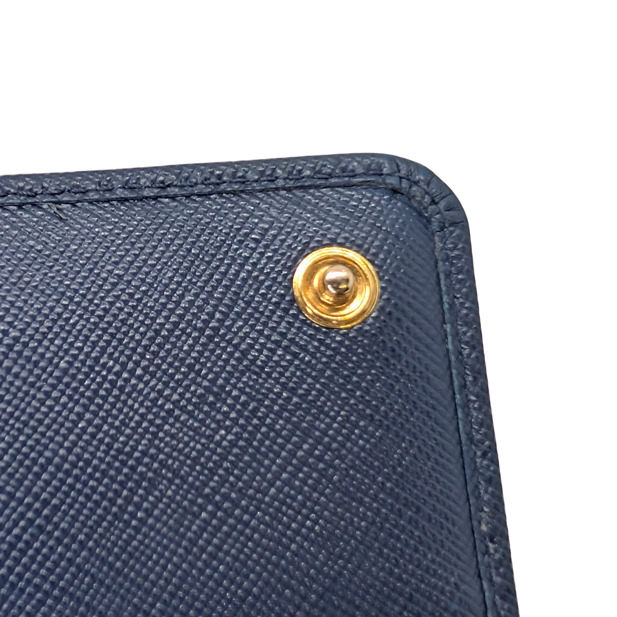 Prada Saffiano Leather Navy Blue Long Wallet