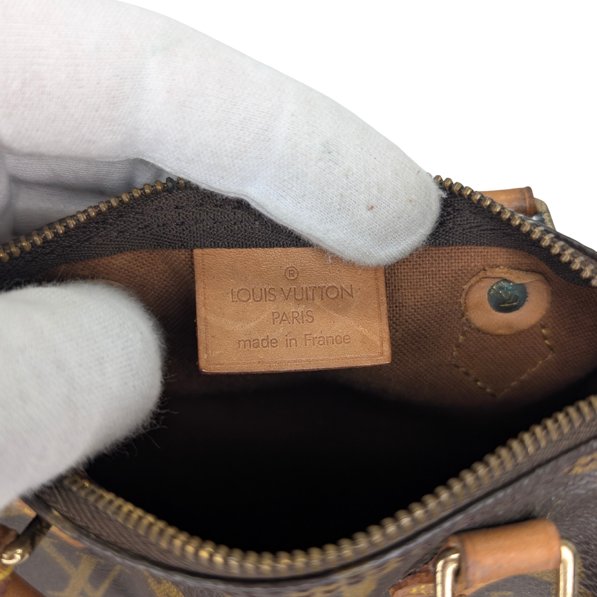 Louis Vuitton Nano Speedy Monogram Handbag Brown