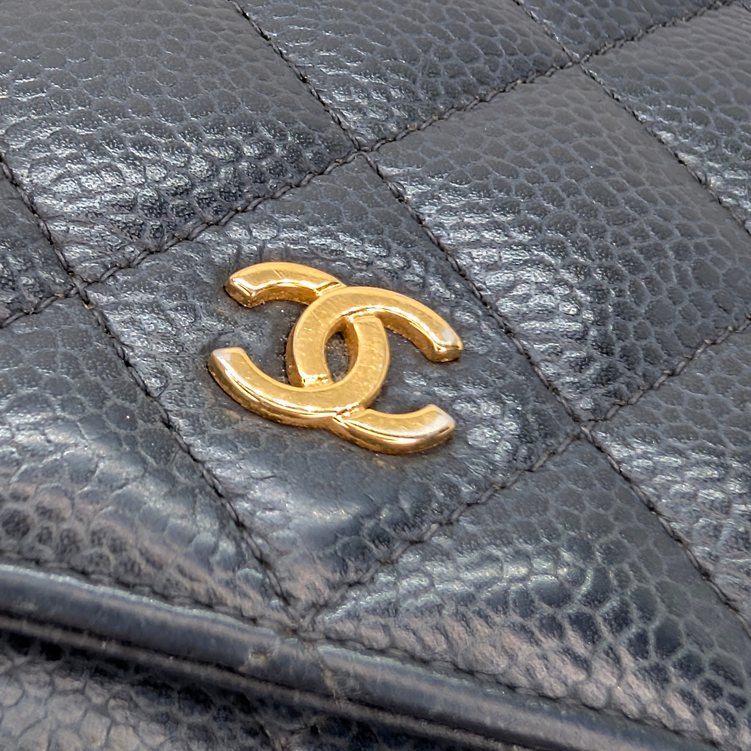 Chanel WOC Wallet on Chain Caviar Black GHW