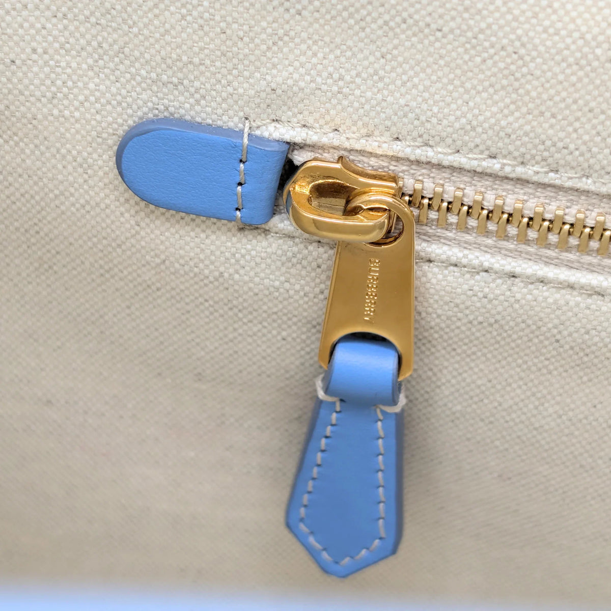 Burberry Freya Tb Line Monogram Tote Bag Beige - Lost Designer