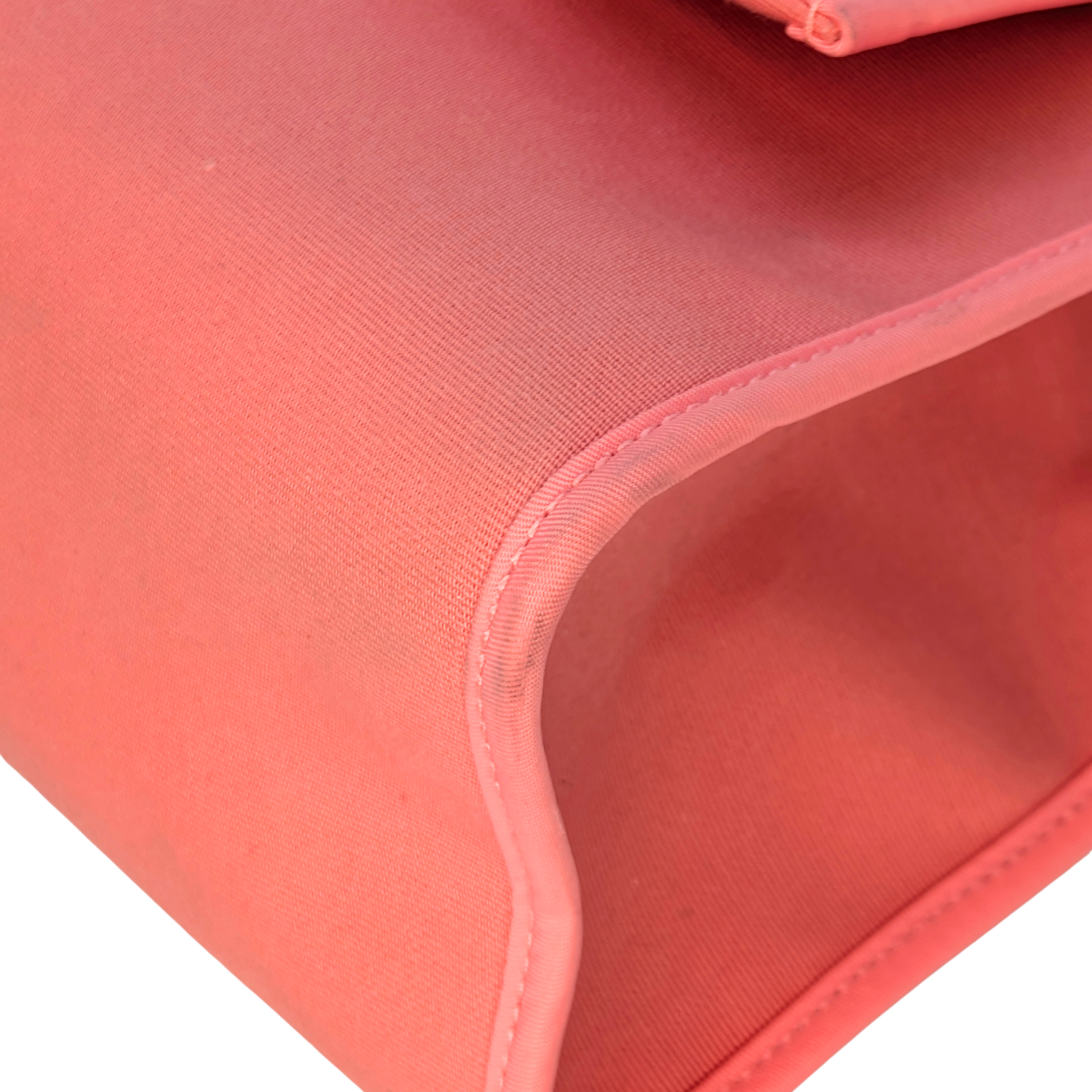 Hermes Vache Hunter Toile Herbag Zip 31 PM Rose Lipstick T Stamp
