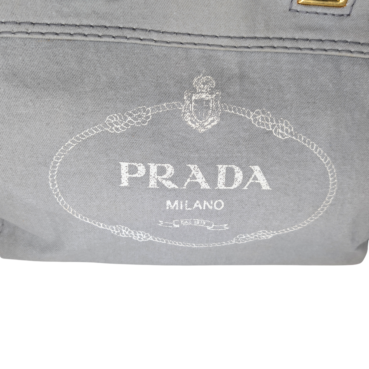 Prada Canvas Canapa Logo Tote Grey