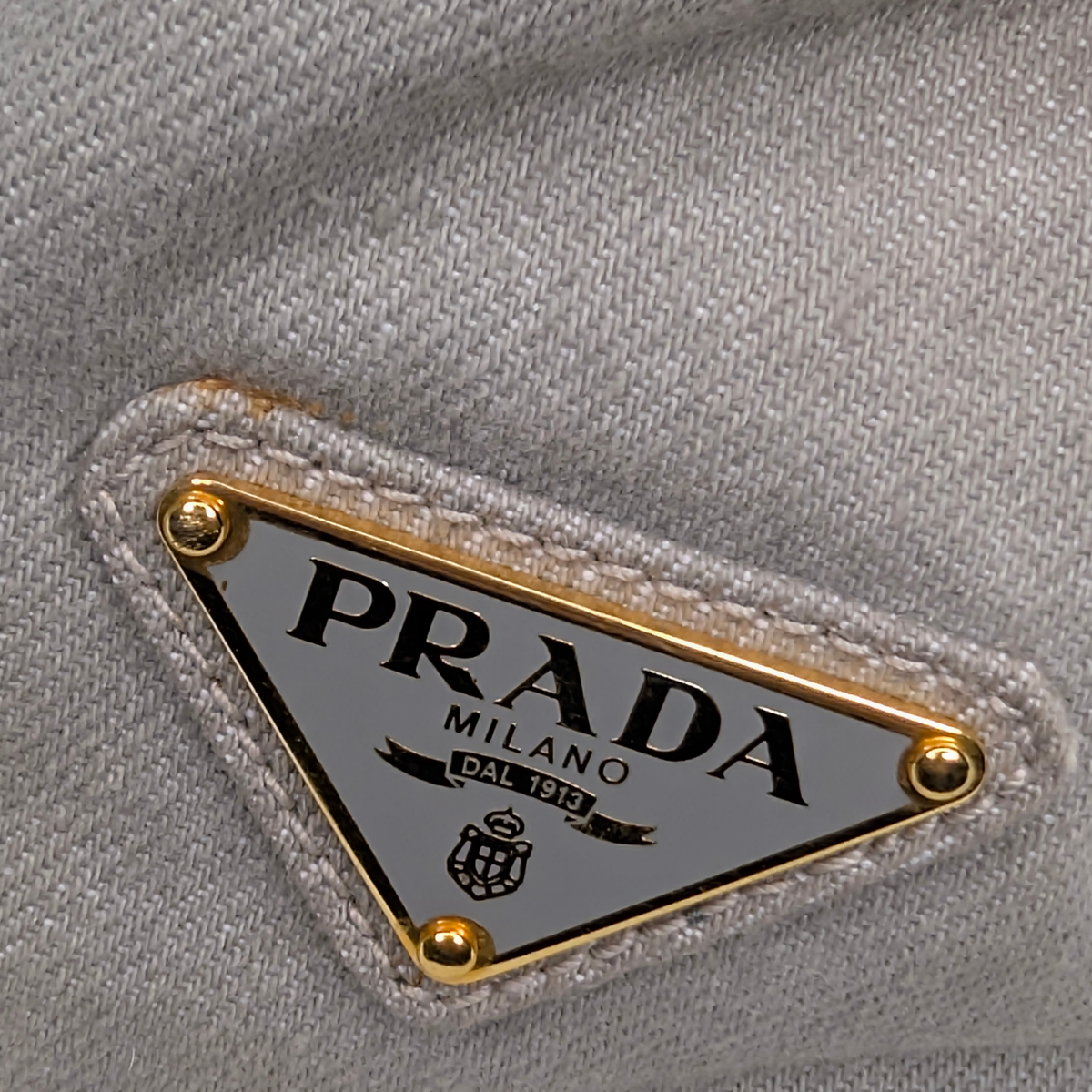 Prada Canvas Canapa Logo Tote Grey
