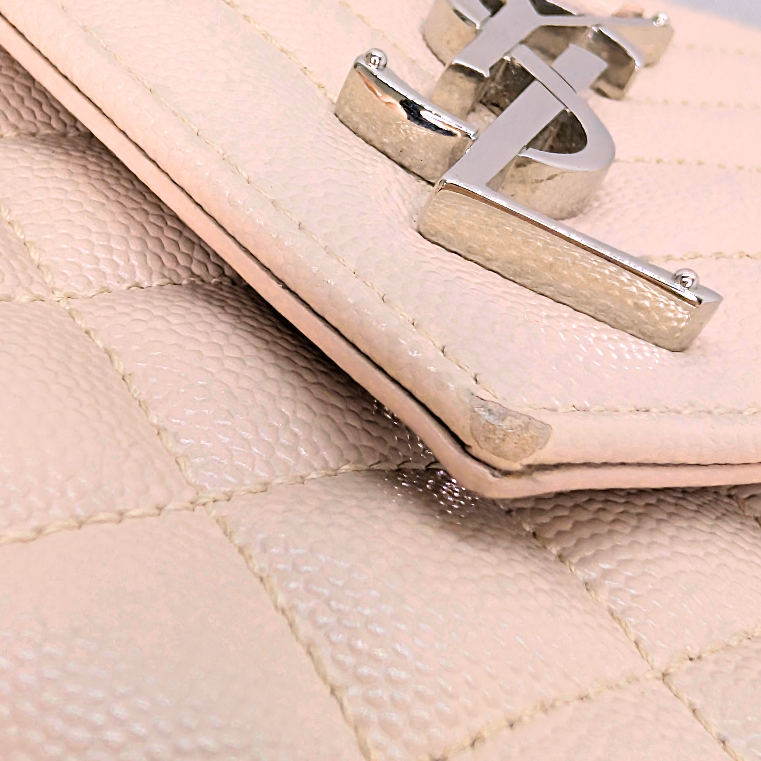 Saint Laurent Medium Envelope Bag Marble Pink