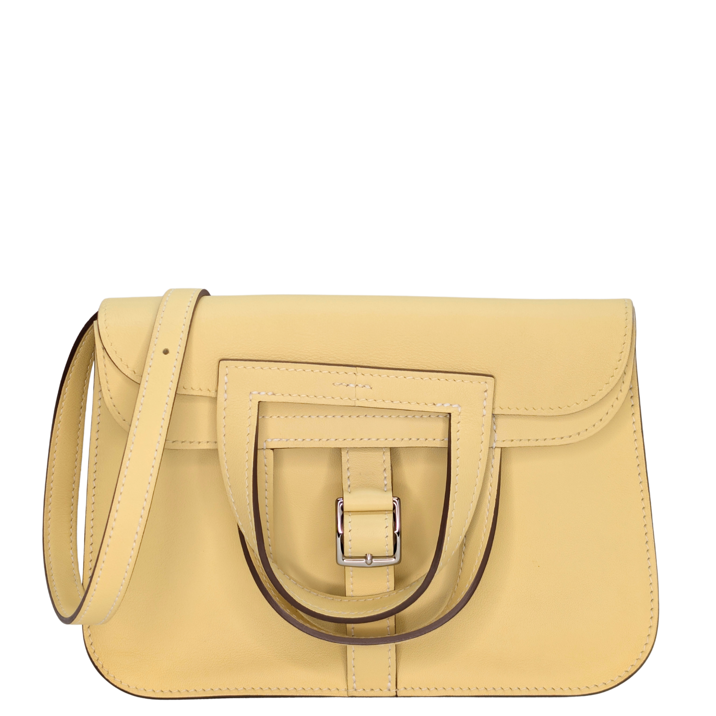 Hermes Mini Halzan 22 Swift Jaune Poussin SHW ختم X