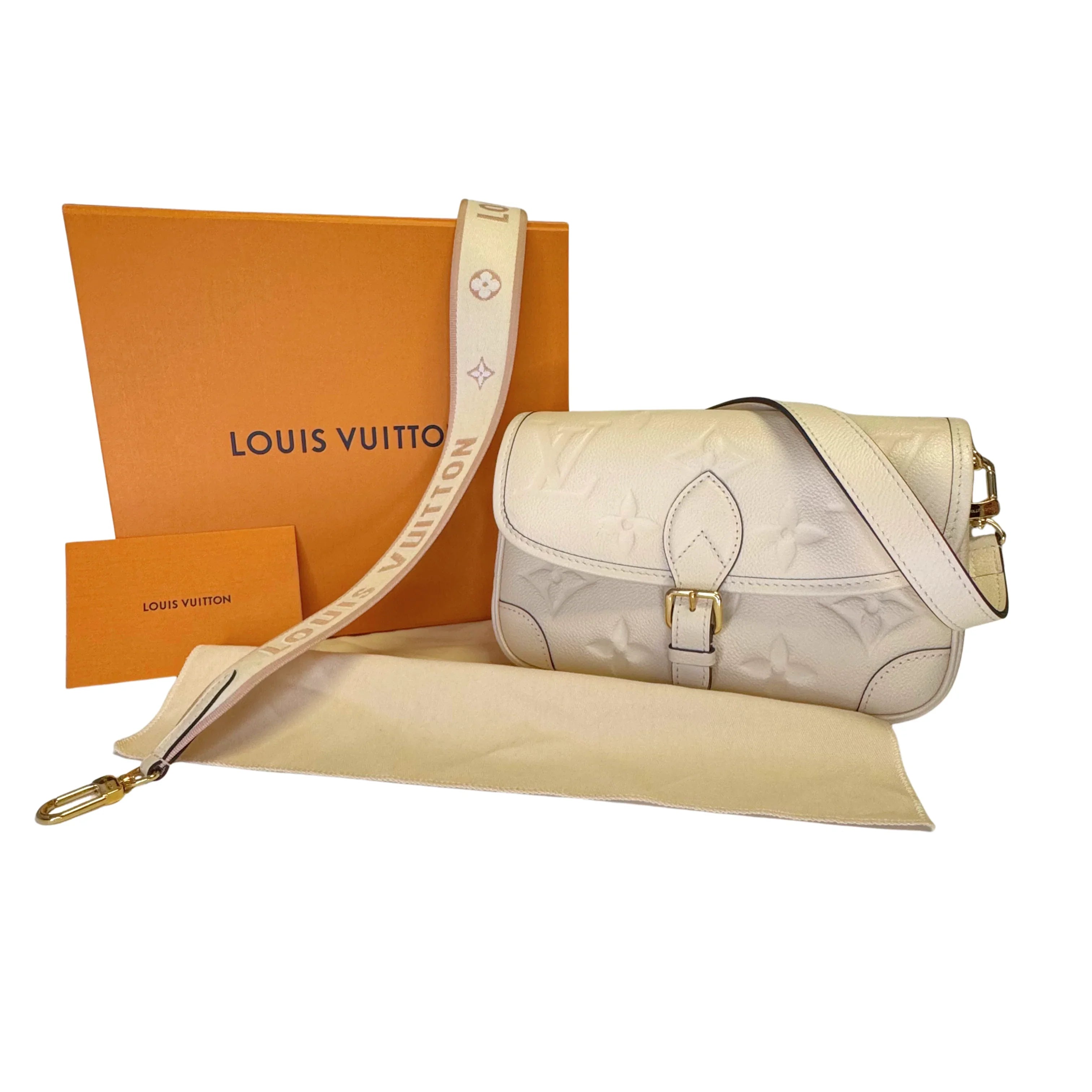 Louis Vuitton Giant Diane Monogram Leather Empreinte Shoulder Bag - Lost Designer