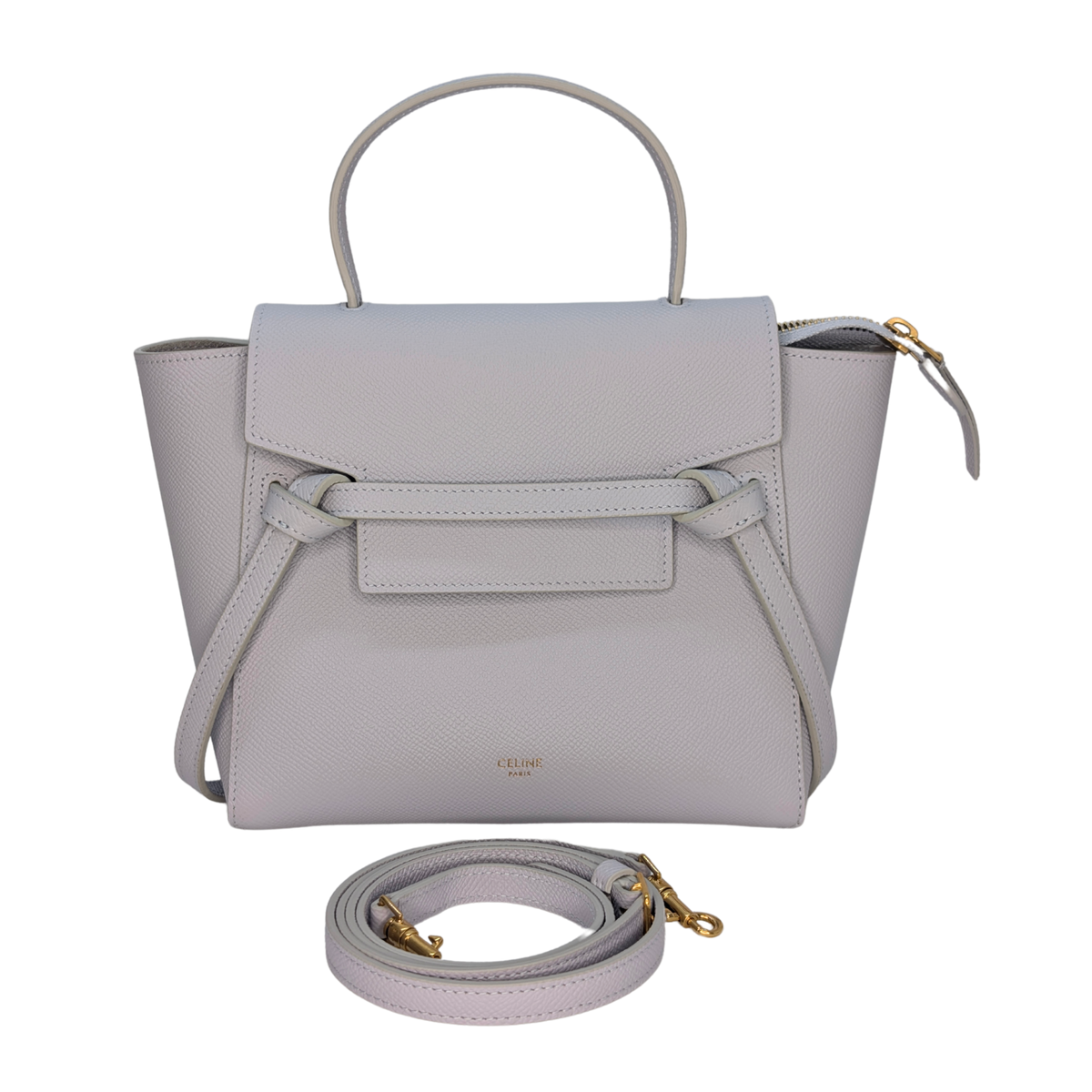 Celine Micro Grained Calfskin Belt Bag Pearl Blue