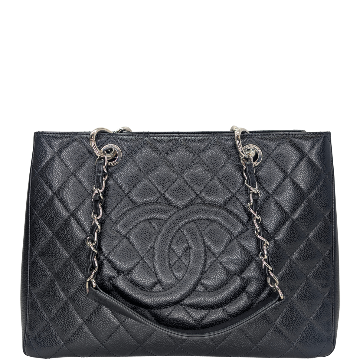 Chanel Quilted Caviar GST Grand Shopping Tote Black
