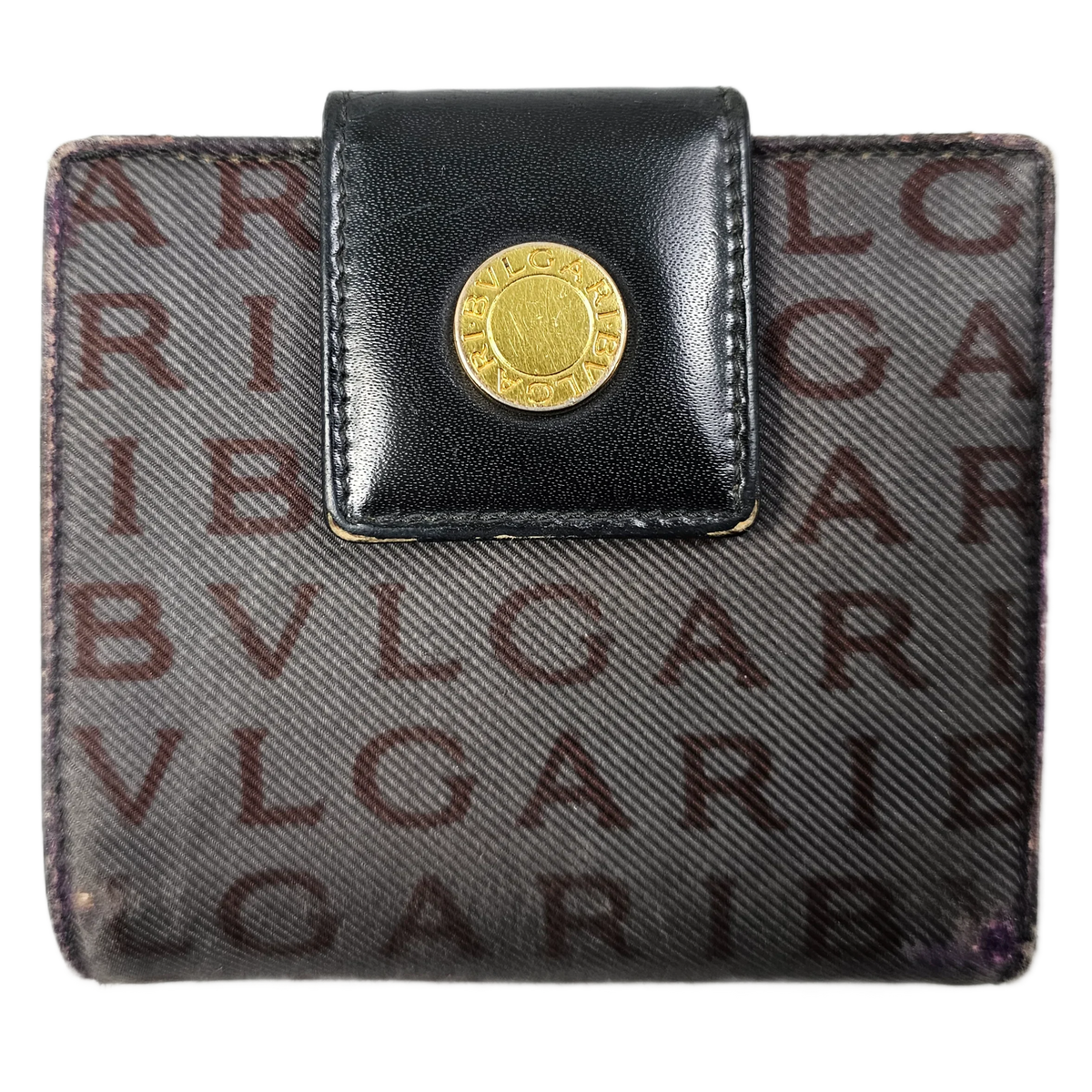 Bvlgari Beige Monogram & Canvas Wallet - Lost Designer