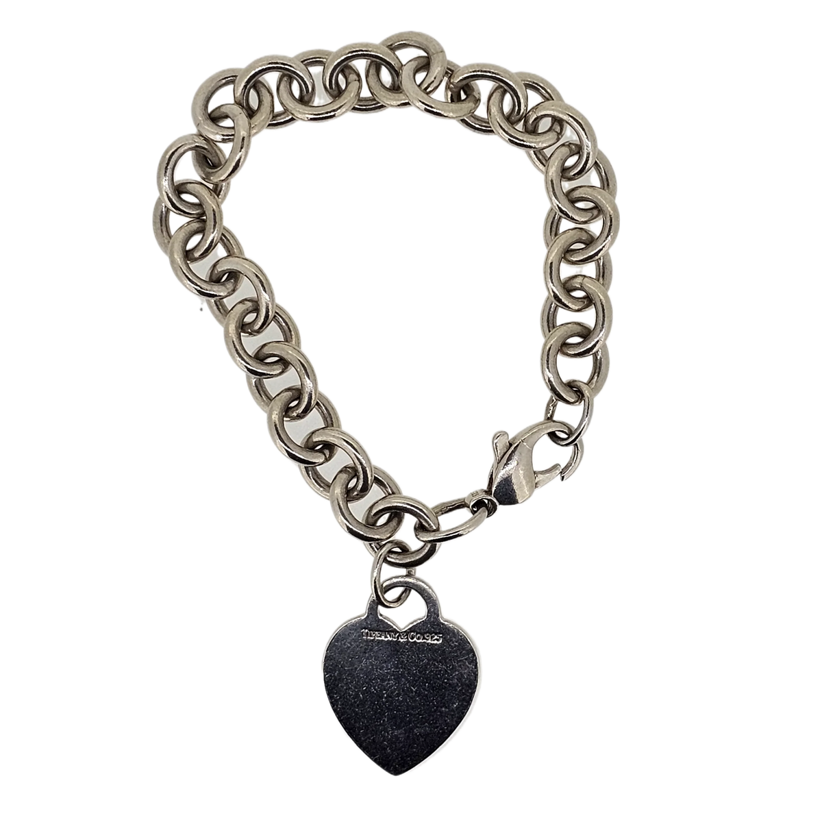 Tiffany & Co Sterling Silver Heart Tag Bold Links Bracelet - Lost Designer
