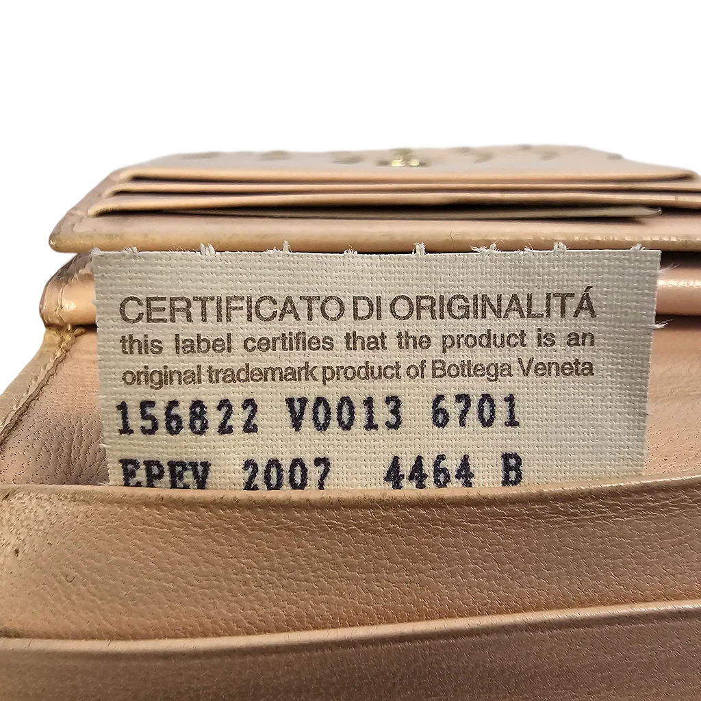 Bottega Veneta Intrecciato Beige Leather Wallet - Lost Designer