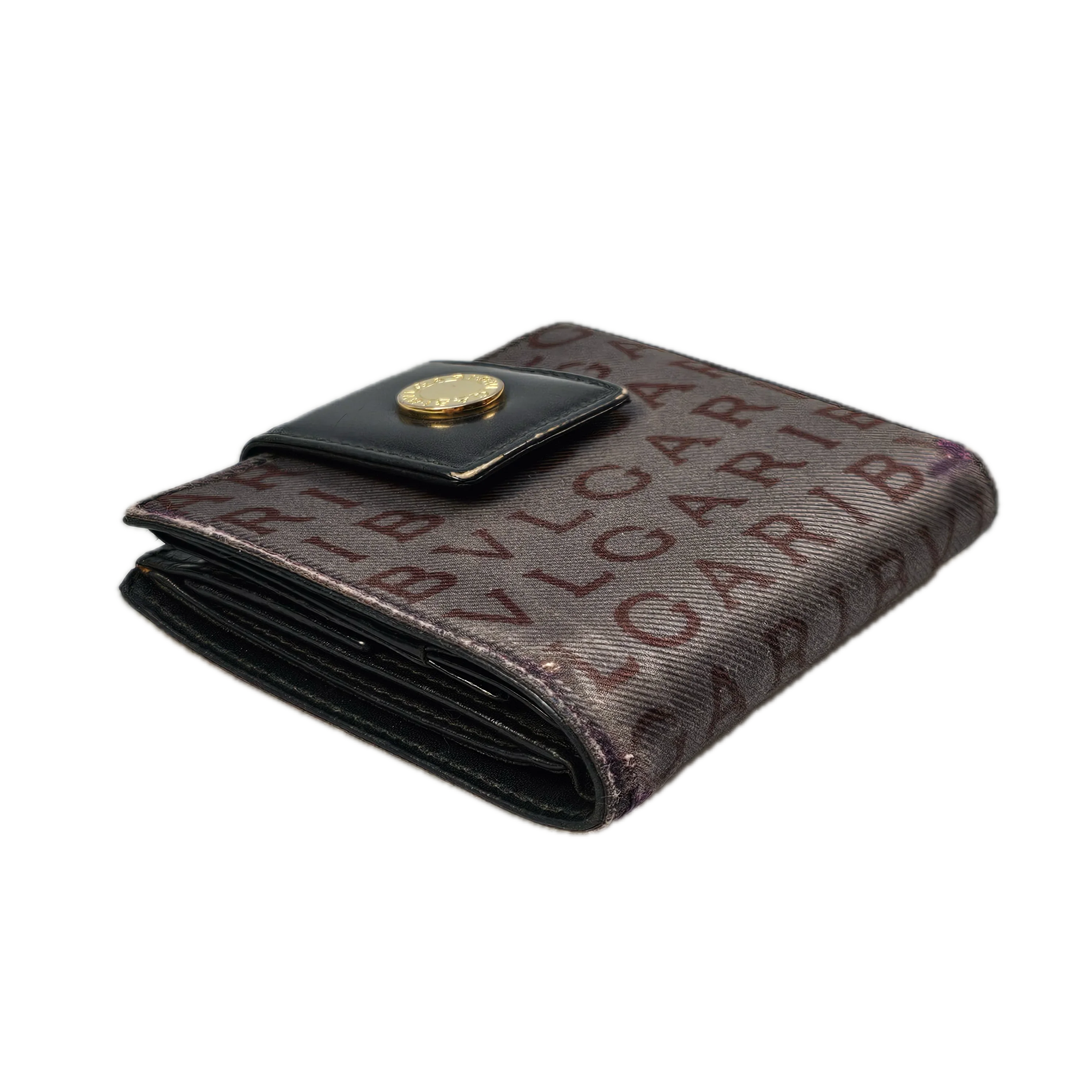 Bvlgari Beige Monogram & Canvas Wallet - Lost Designer