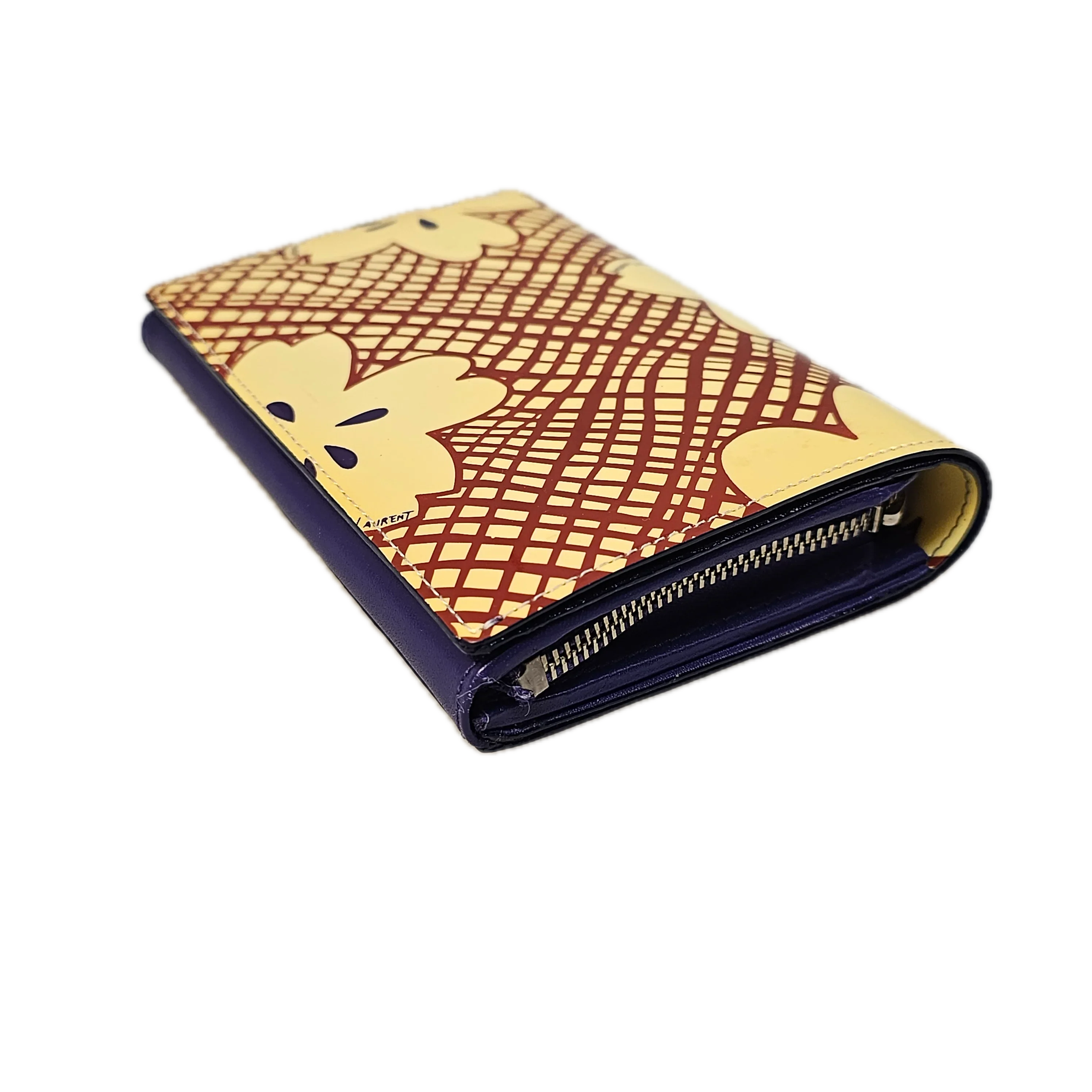 Saint Laurent Abstract Canvas Wallet - Lost Designer