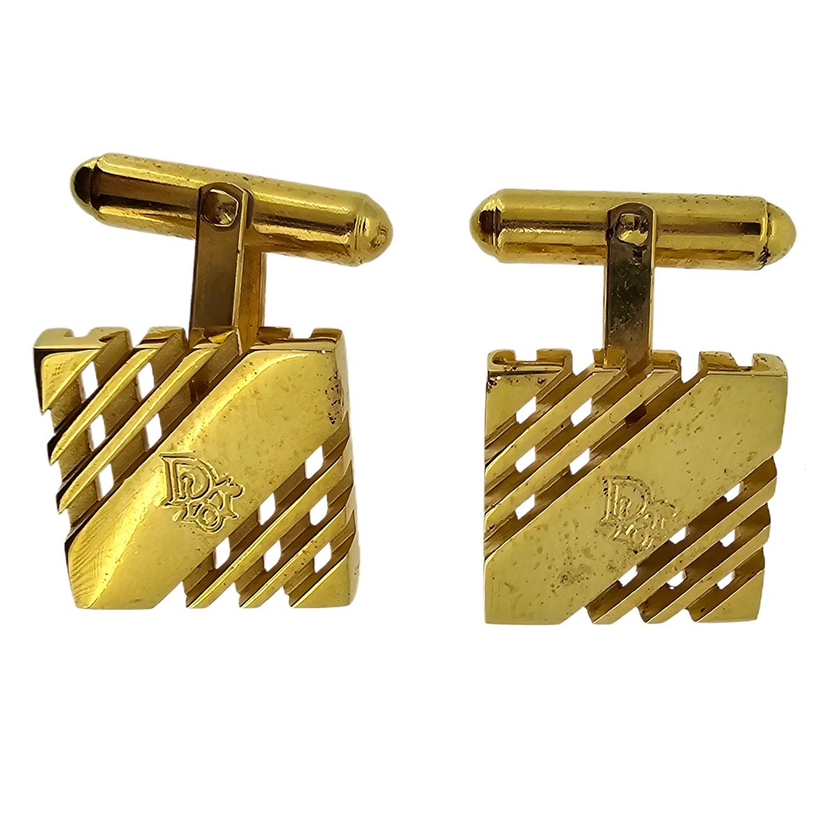Dior Metal Gold-tone Cufflinks - Lost Designer
