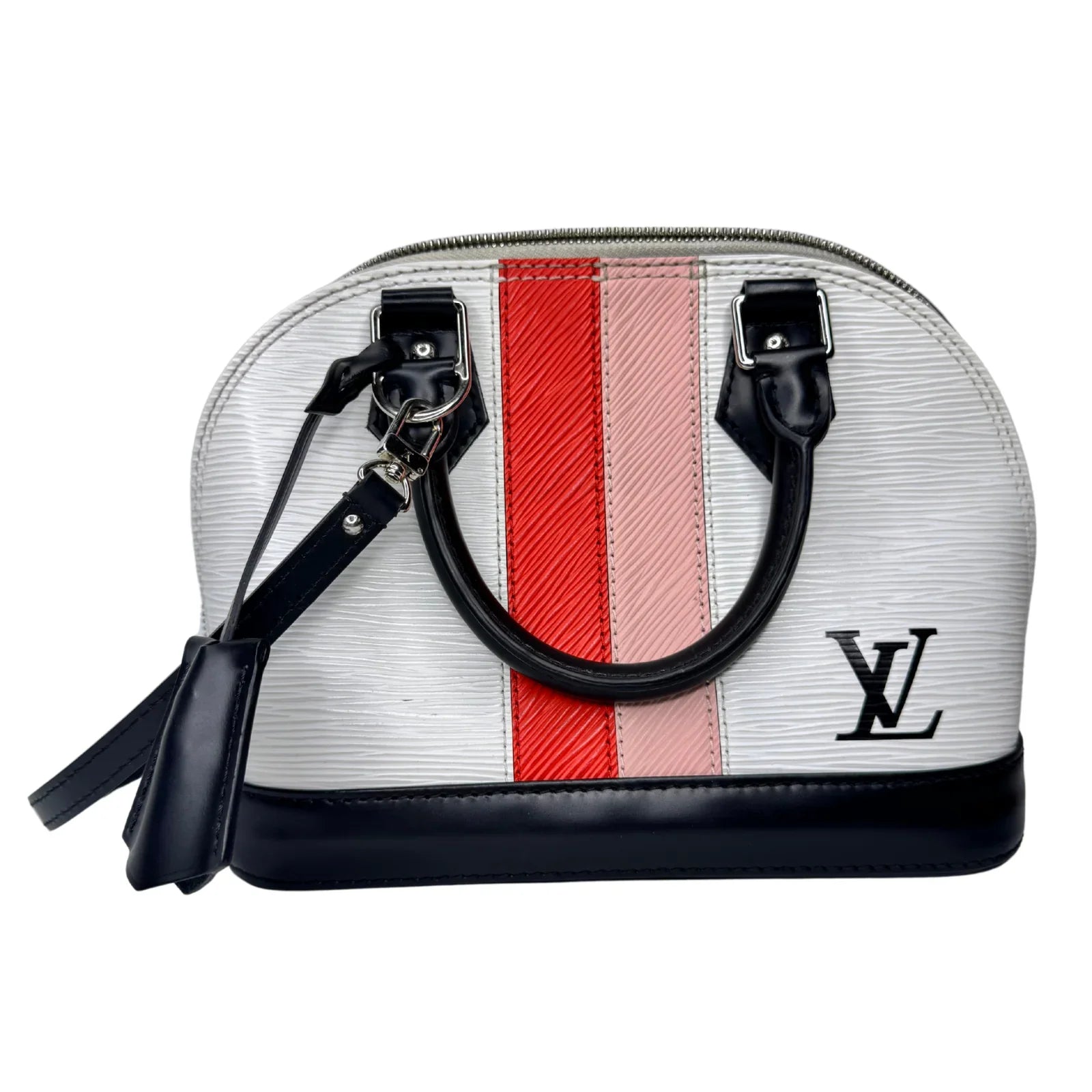 Louis Vuitton Epi Stripe Alma BB – Red and Pink CrossBody Bag - Lost Designer