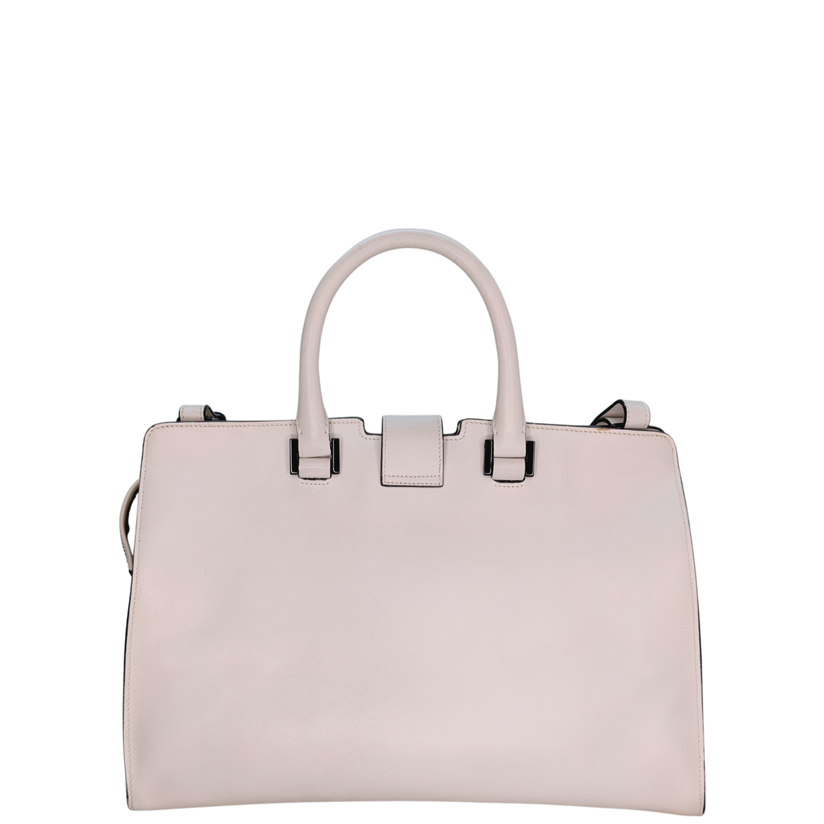 Saint Laurent Monogram Cabas Leather White