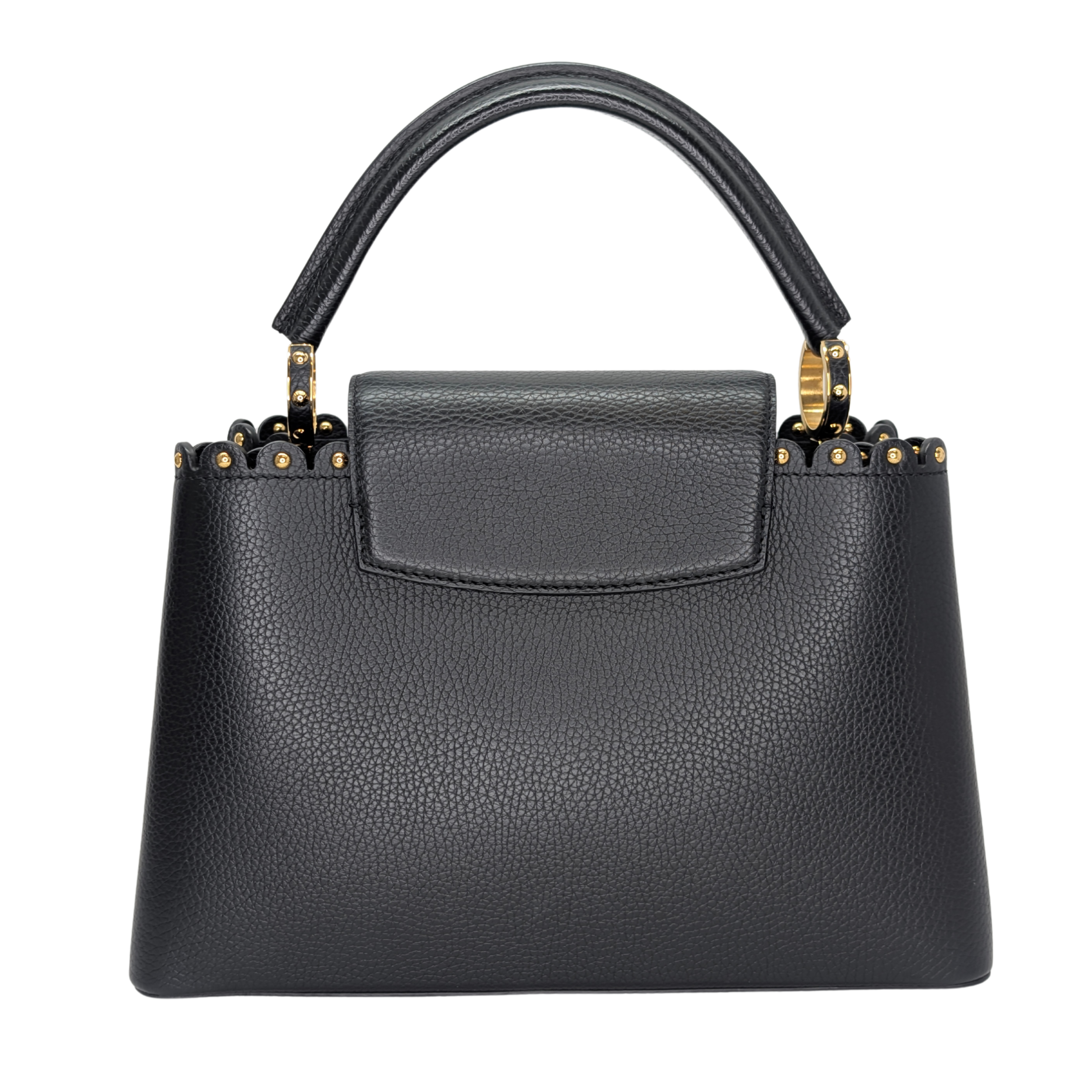 Louis Vuitton Capucine Pm Shoulder Handbag Taurillon Leather Black