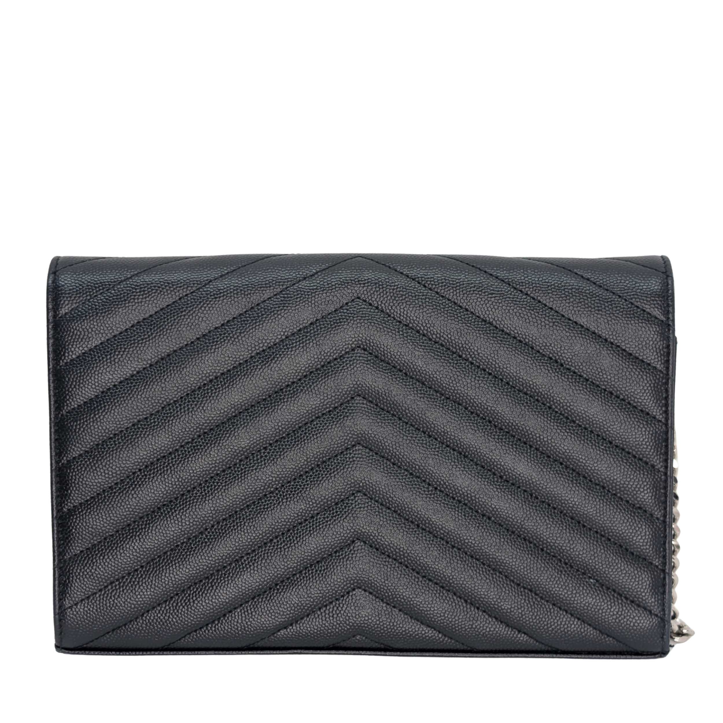 Saint Laurent Cassandra Envelope Wallet on Chain Black