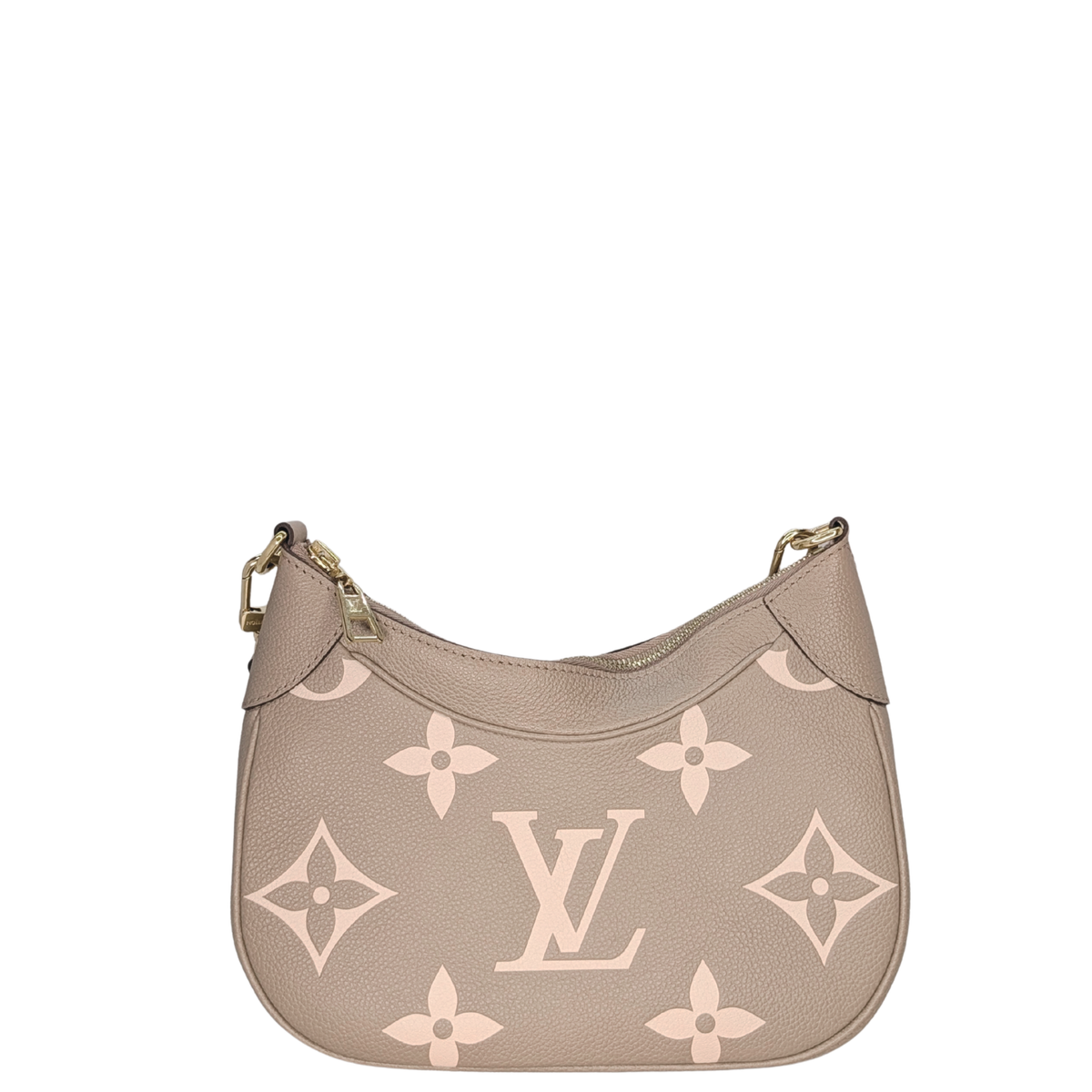 Louis Vuitton Bagatelle Monogram empreinte Leather Bicolor Grey/Crème Beige
