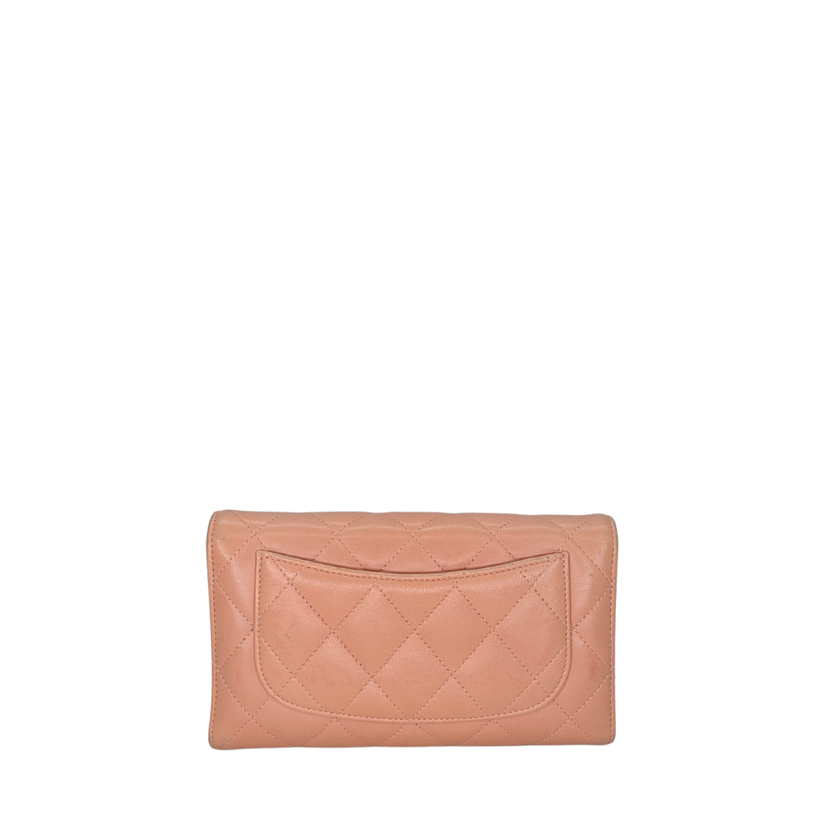 Chanel CC Flap Long Wallet Peach