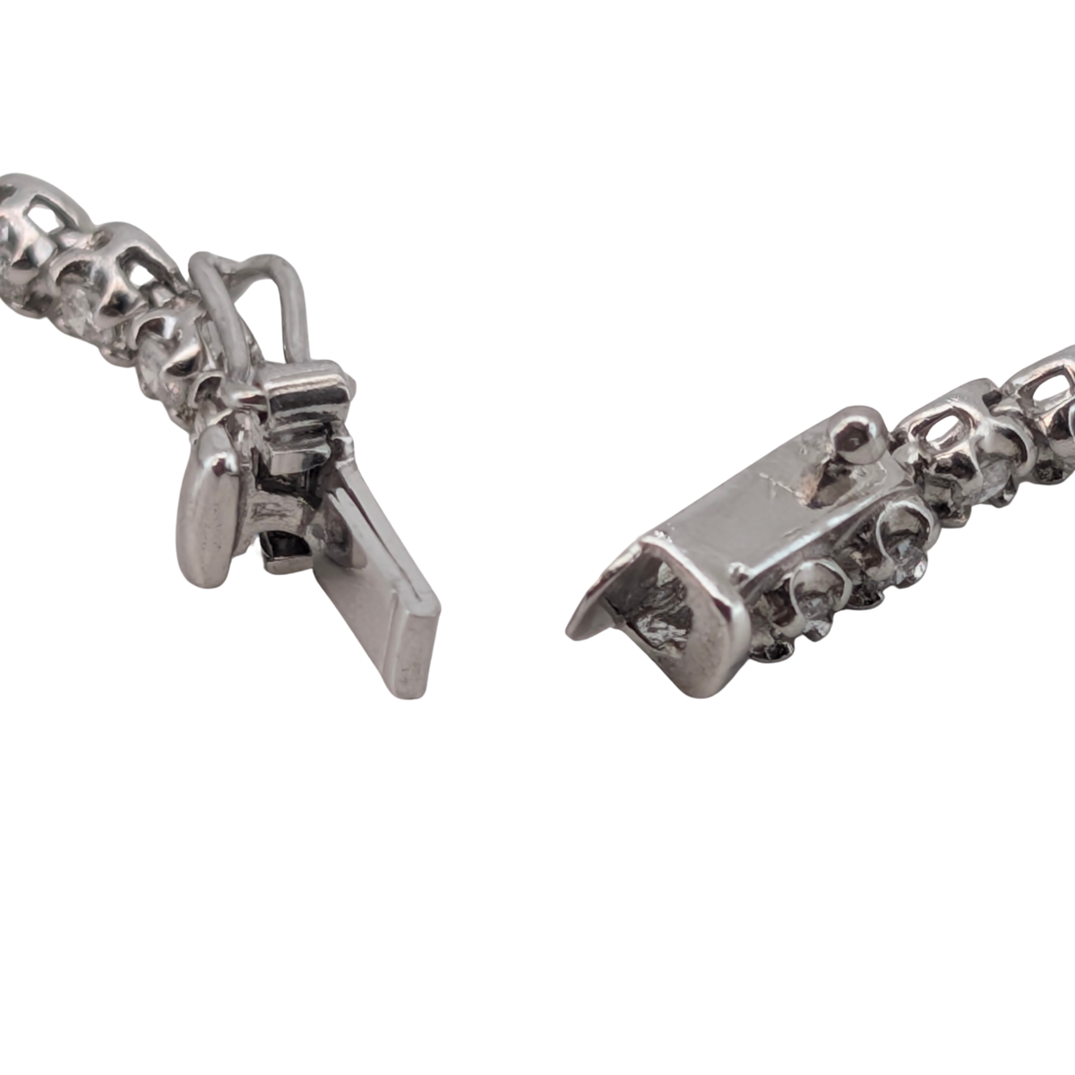 3.00Ct Natural Diamond Tennis Necklace On Platinum