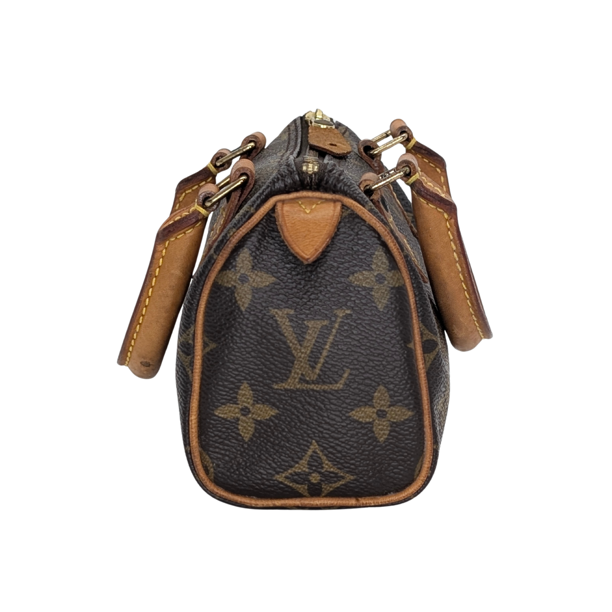 Louis Vuitton Nano Speedy Monogram Handbag Brown