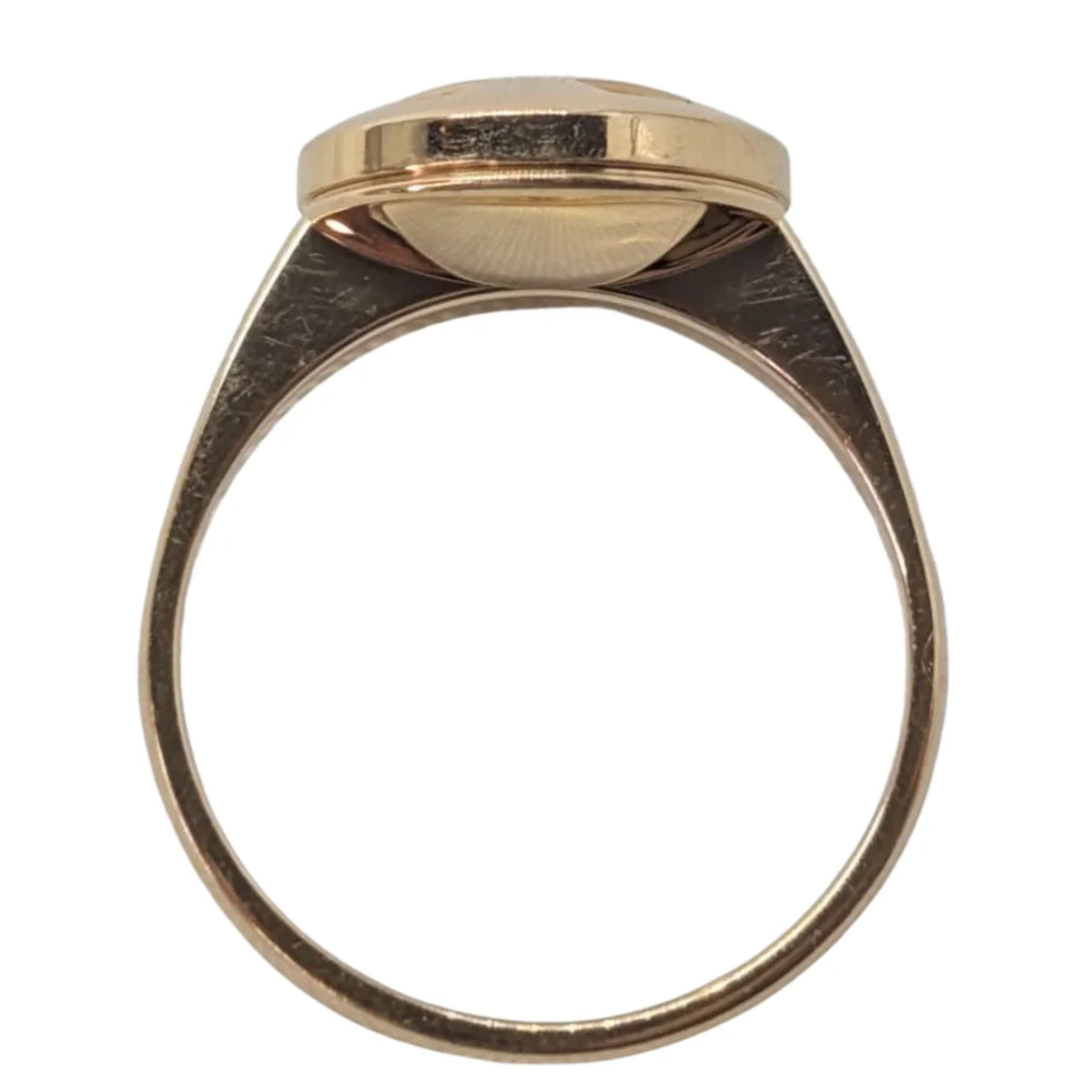 Cartier Pasha Mother Of Pearl 18K Gold Ring Size M½ - Lost Designer