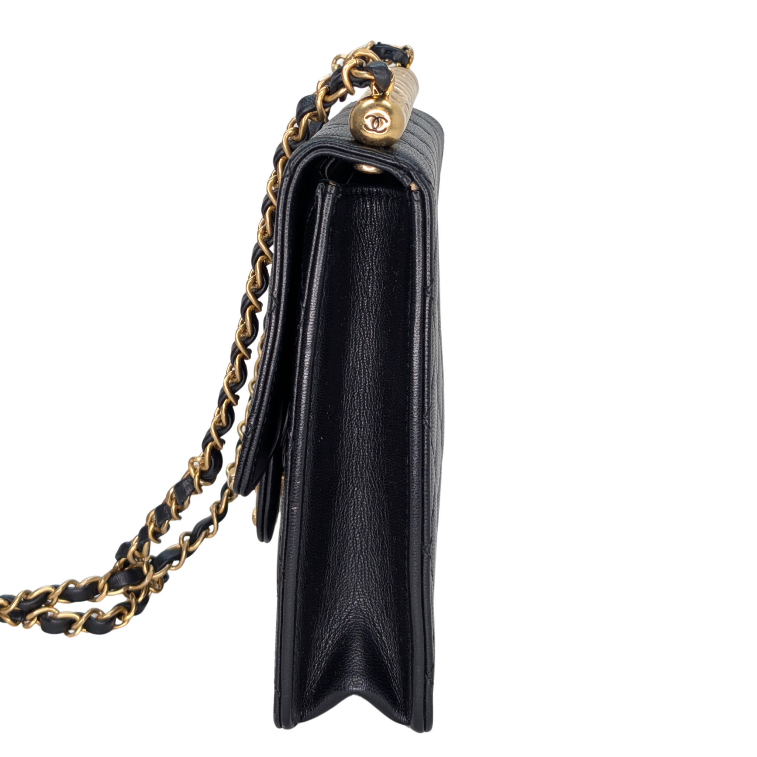 Chanel Chic Pearls Flap Bag Black