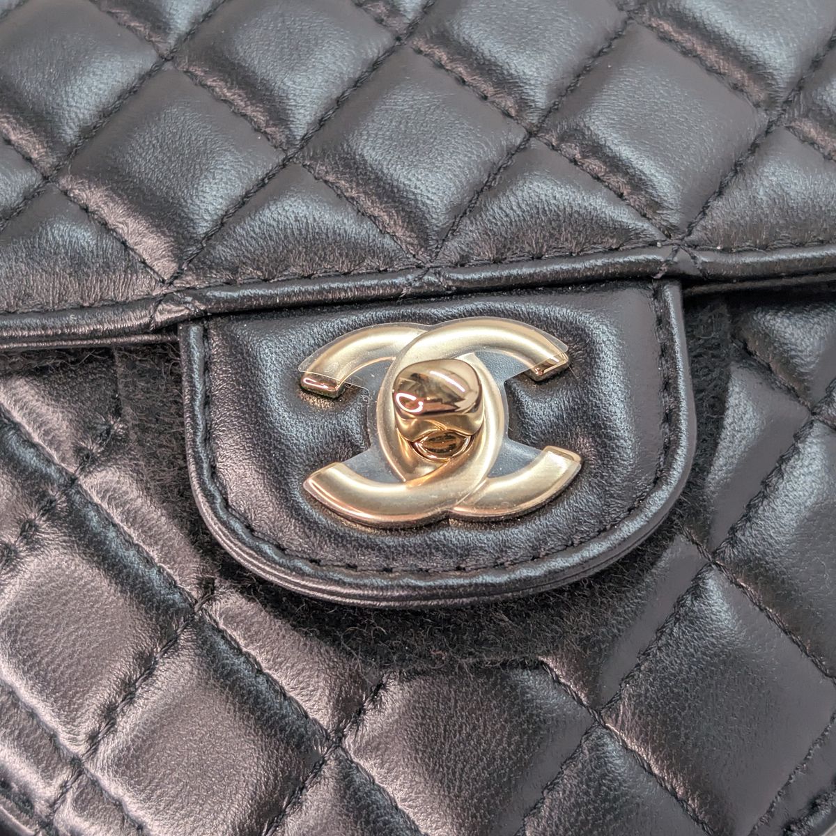 Chanel Quilted CC In Love Heart Bag Black