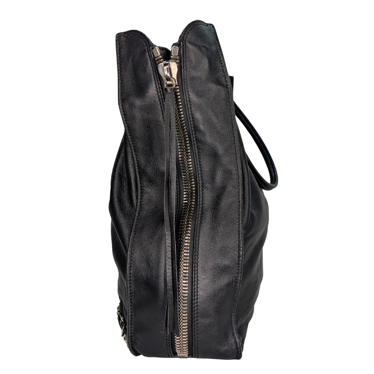 Balenciaga Supple Calfskin Papier A4 Zip Around Large Tote Black